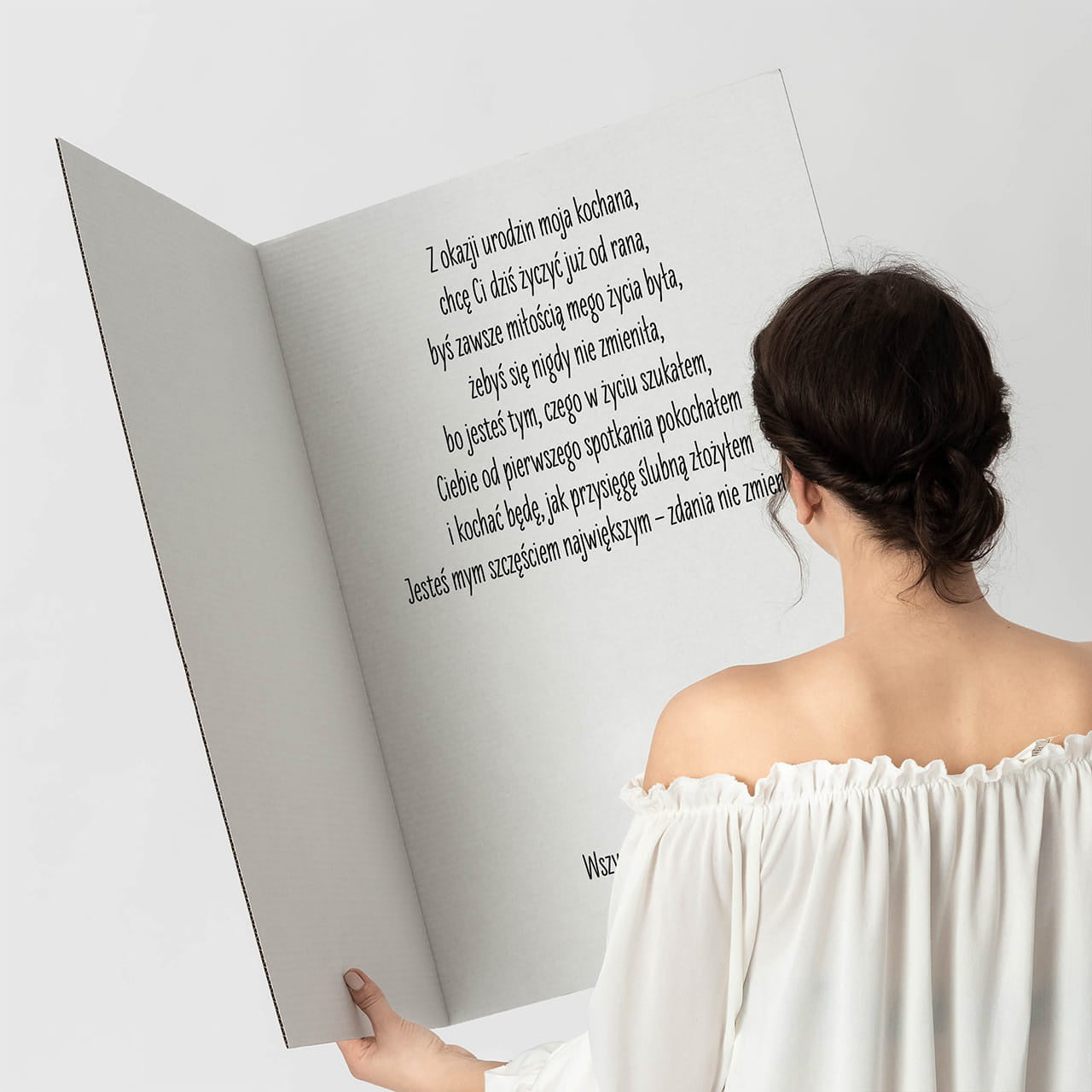 Kartka personalizowana xxl dla zakupoholiczki prezent dla żony prezent na urodziny dla żony personalizowana kartka