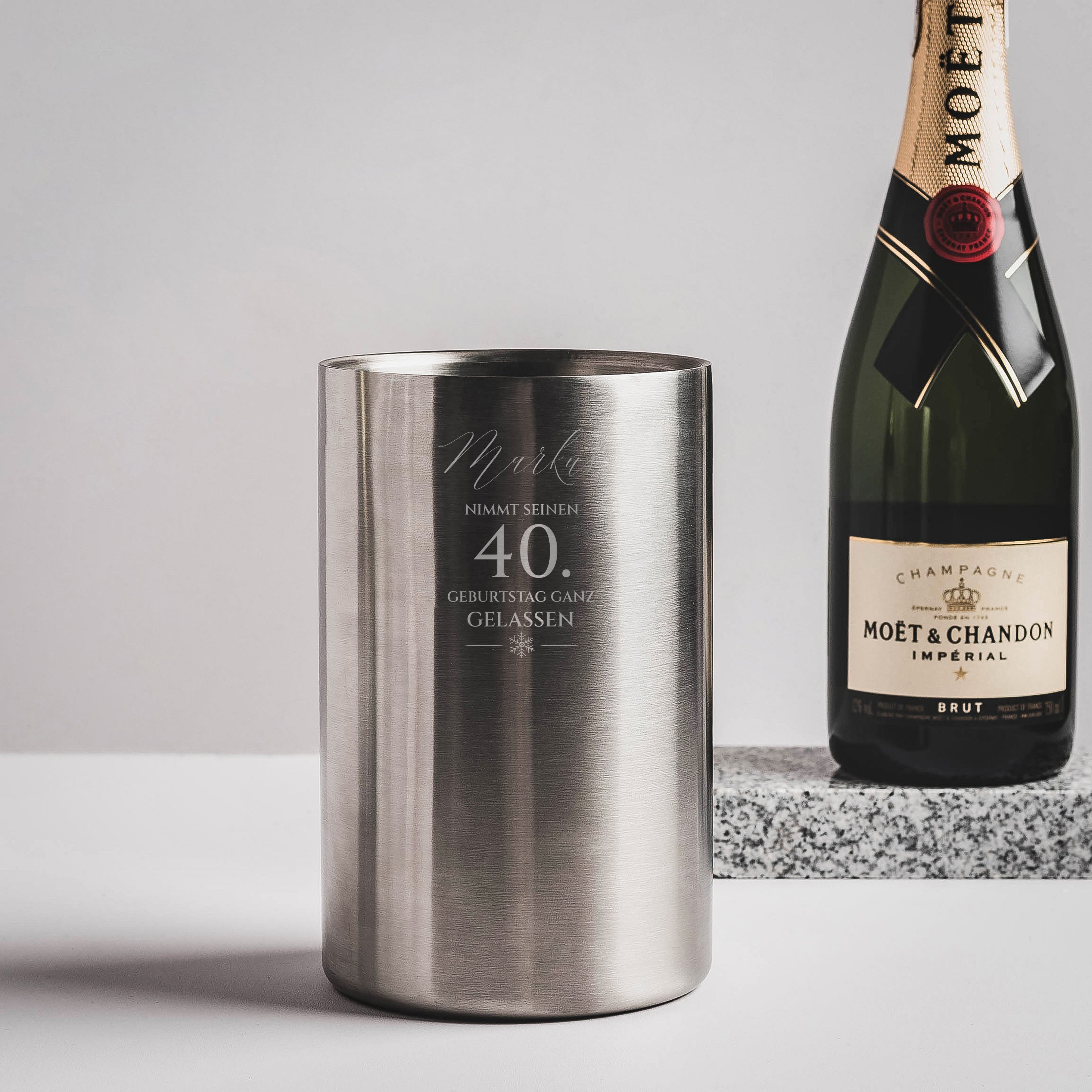 Gravierter Getränkekühler GESCHENK ZUM 40. GEBURTSTAG FÜR IHN