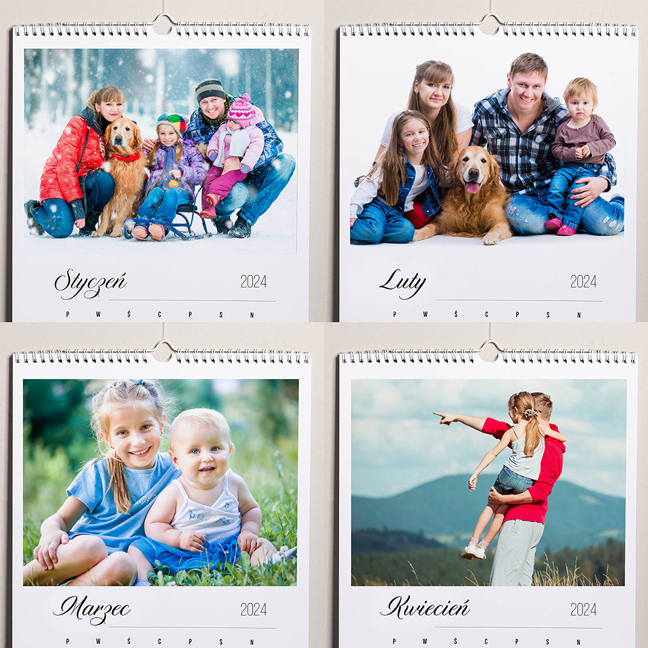 kalendarz na prezent kalendarz rodzinny kalendarz całoroczny prezent dla rodziców dziadków