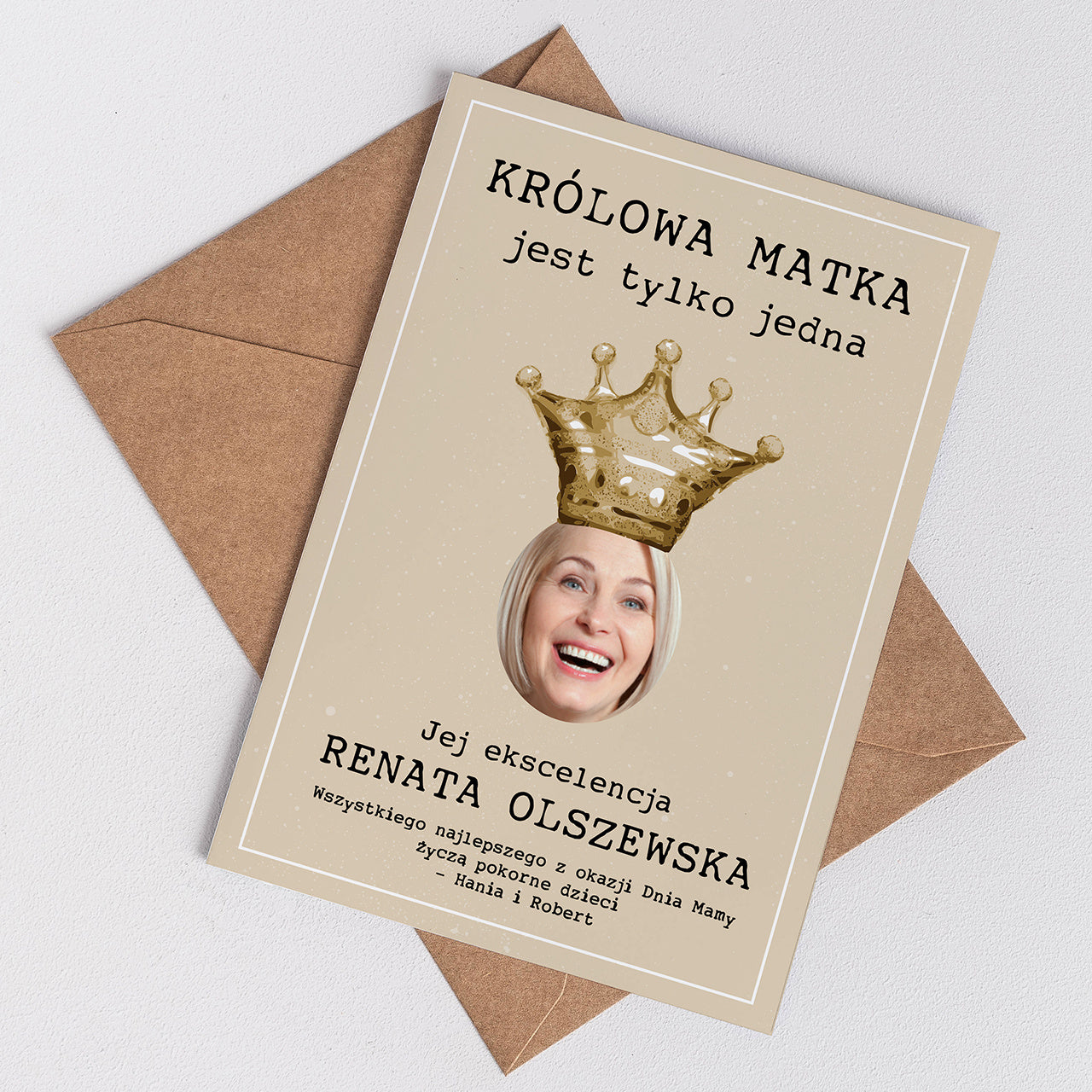 Kartka ze zdjęciem na Dzień Mamy KRÓLOWA