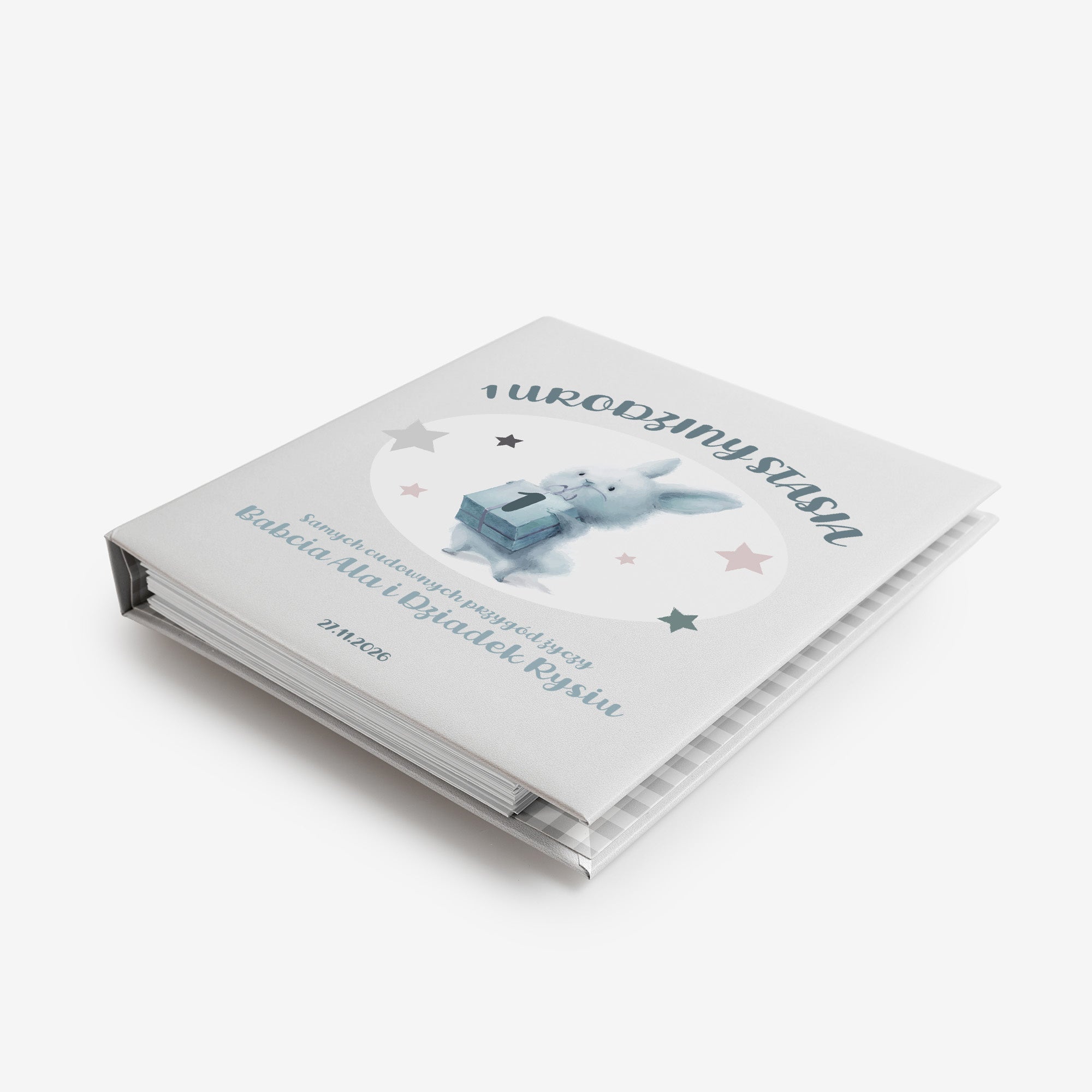 Personalizowany album na roczek dla chłopca album dla dziecka prezent na roczek dla chłopca 