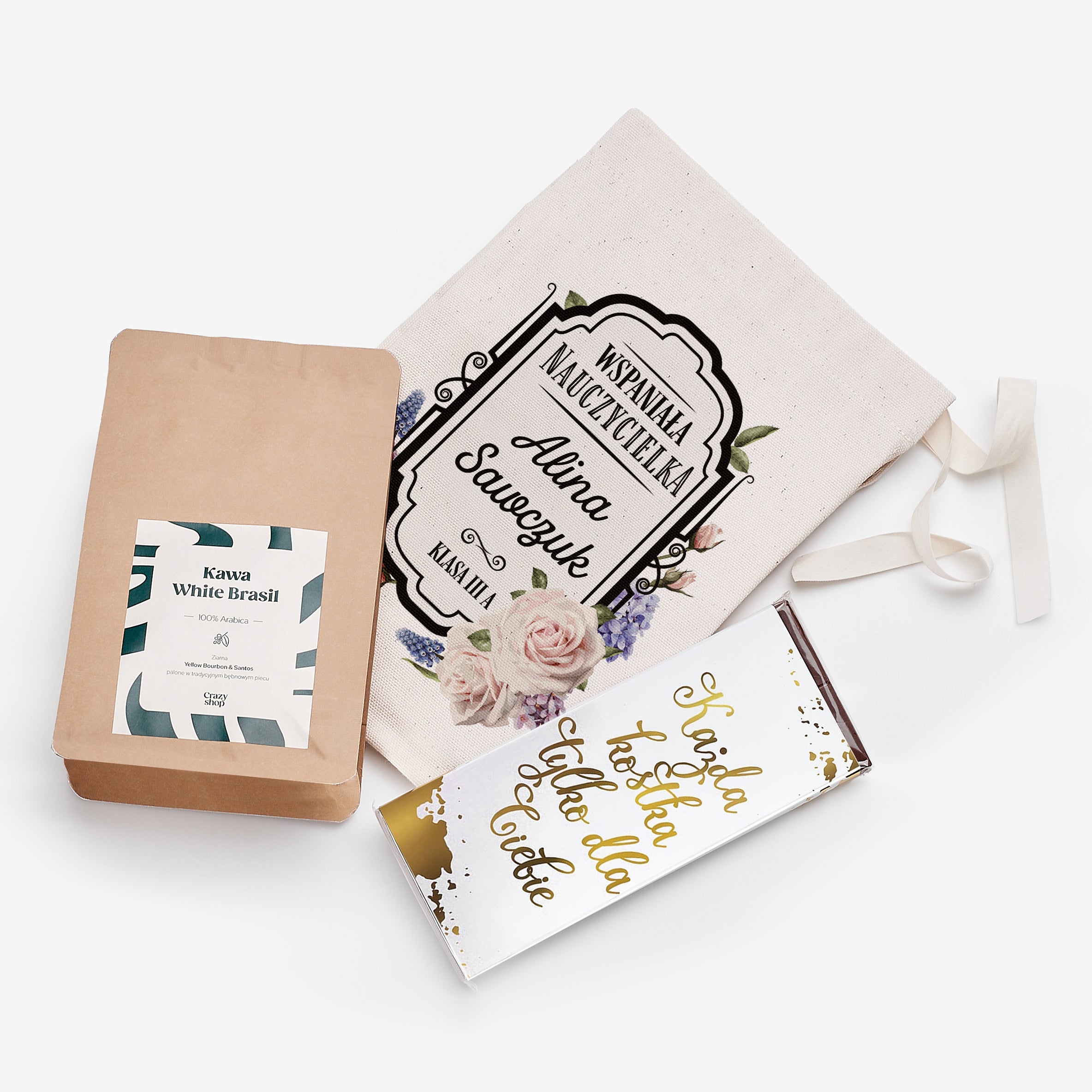 Kawa i czekolada na prezent - prezent dla wychowawczyni prezent dla nauczycielki prezent na dzień nauczyciela