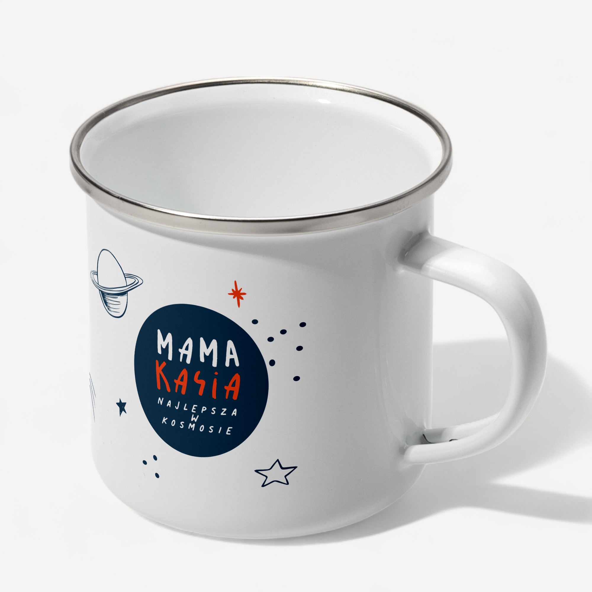 Emaliowany kubek - prezent dla mamy prezent na dzień mamy prezent na dzień matki kubek dla mamy