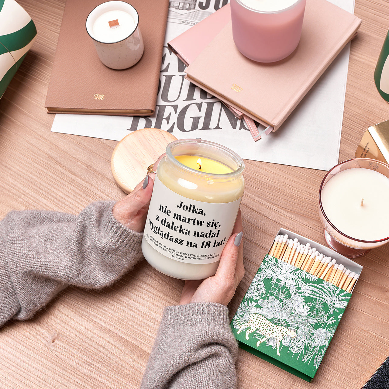 Świeczka personalizowana na urodziny dla niej 