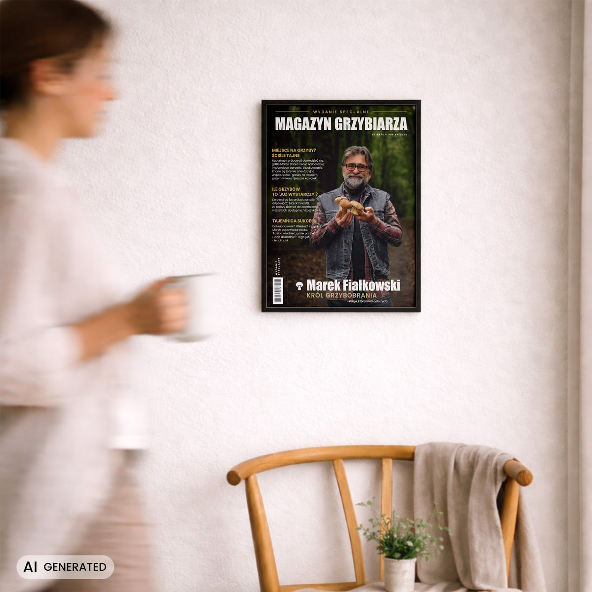 Plakat ze zdjęciem dla grzybiarz - magazyn