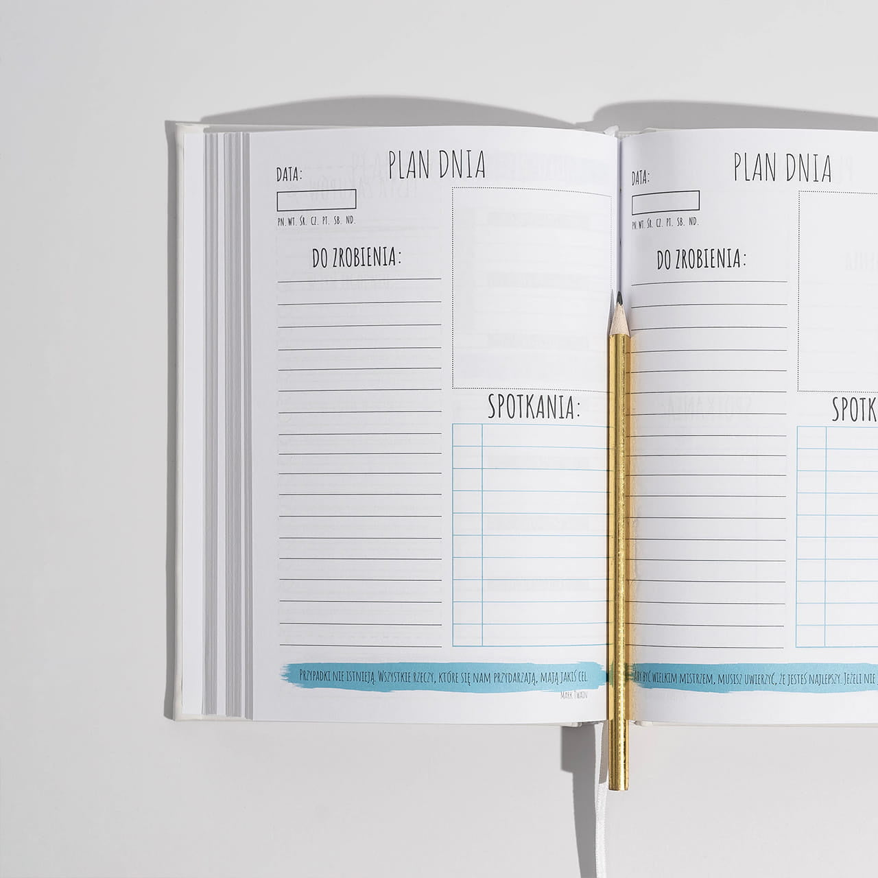 Biały planner na prezent dla nauczyciela matematyki - Wzór na ocenianie