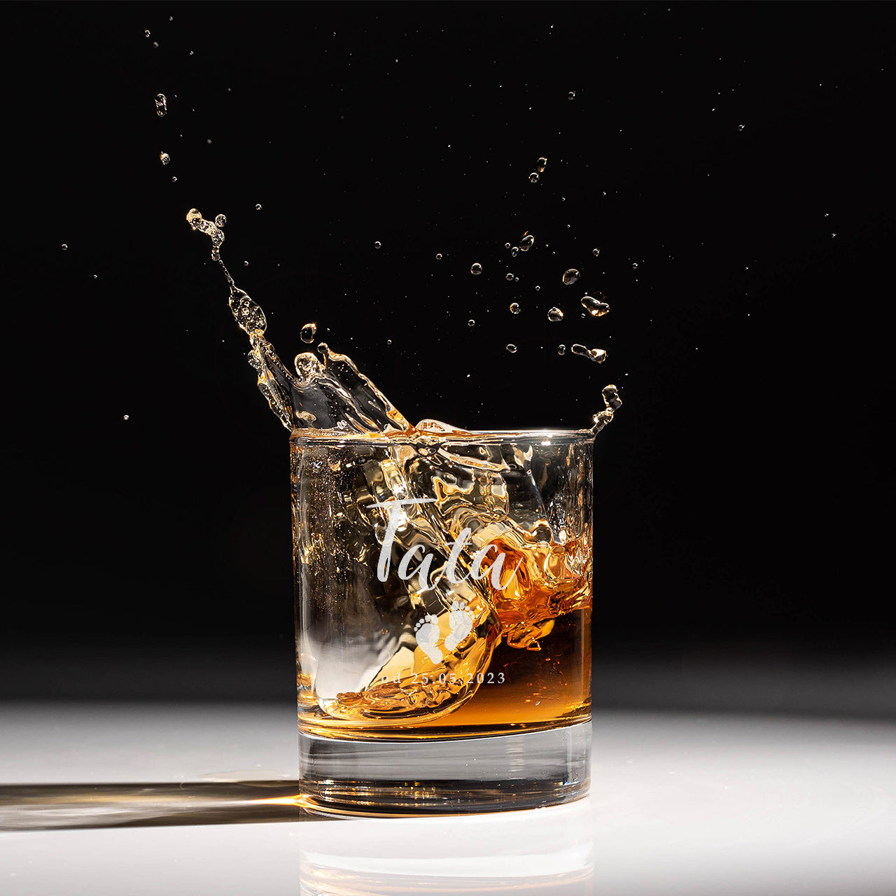 Grawerowana szklanka do whisky dla młodego taty