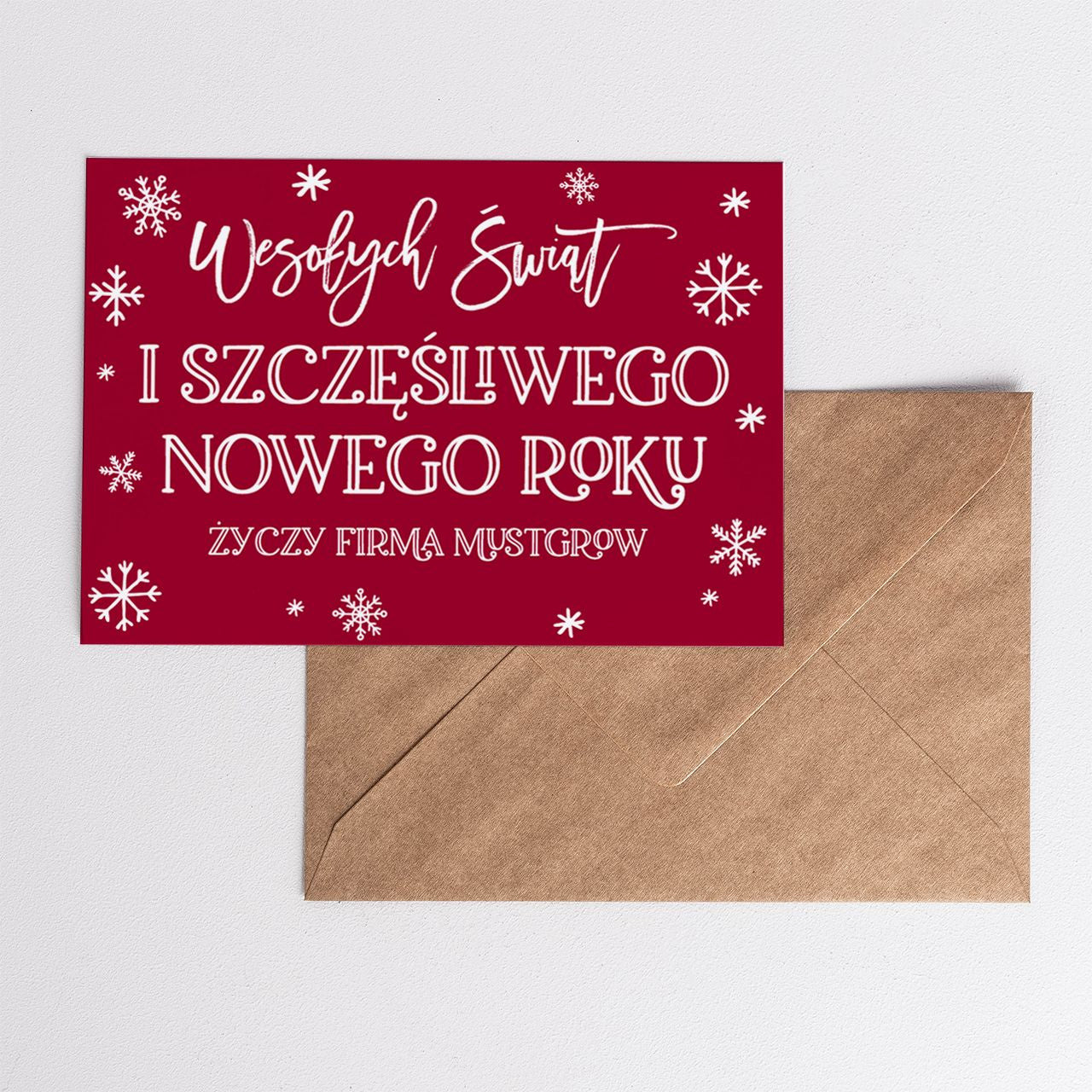 Firmowa kartka świąteczna - personalizowane życzenia