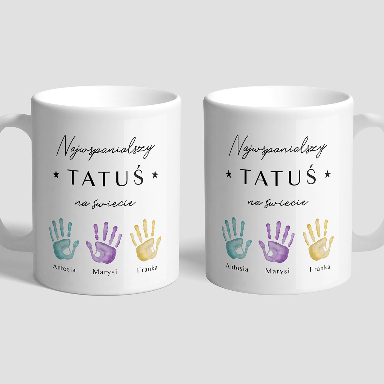 Kubek na Dzień Taty od trójki dzieci kubek dla Taty na Dzień Taty prezent dla Taty od dzieci