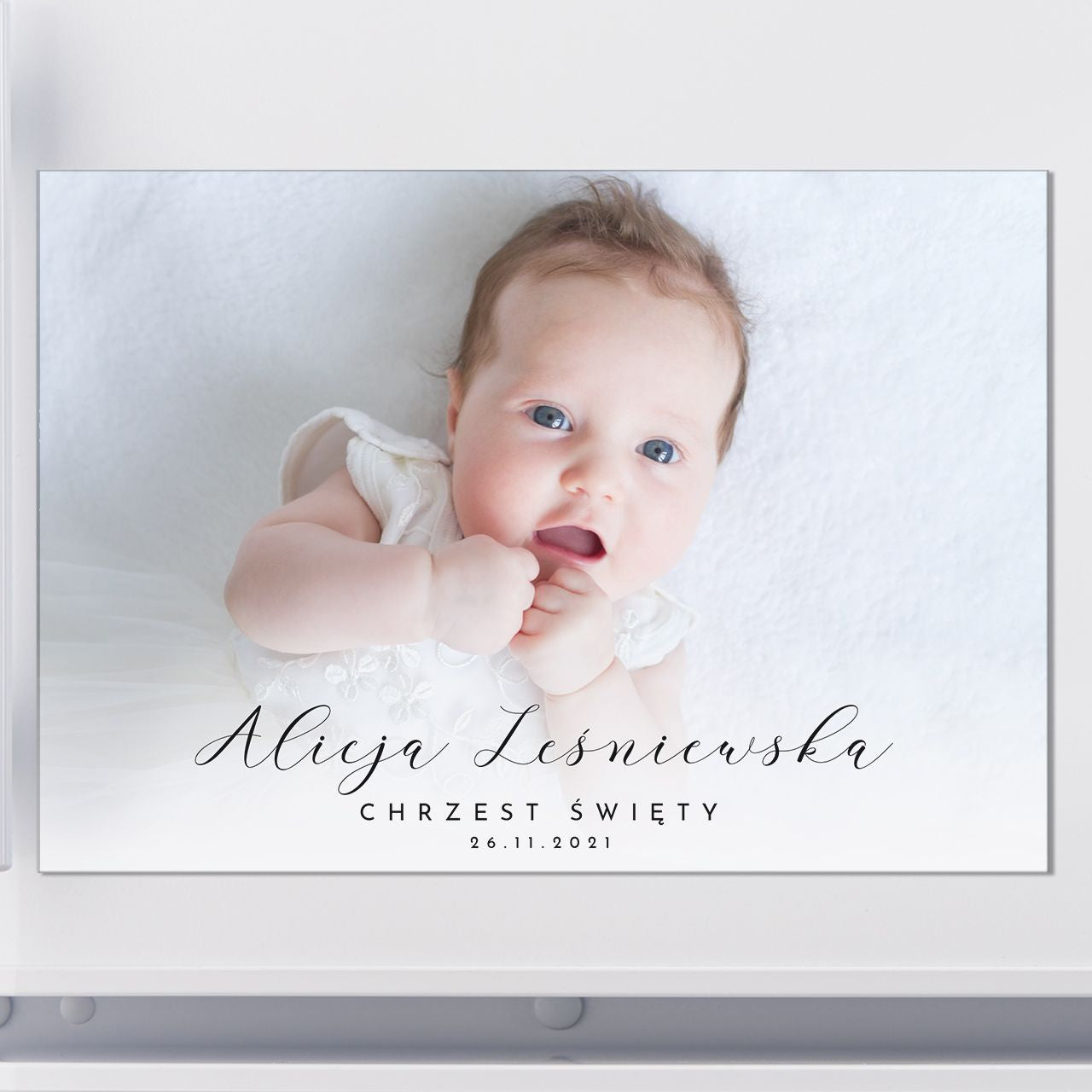 Magnes ze zdjęciem - upominek na chrzciny upominek na chrzest magnes na chrzest foto magnes