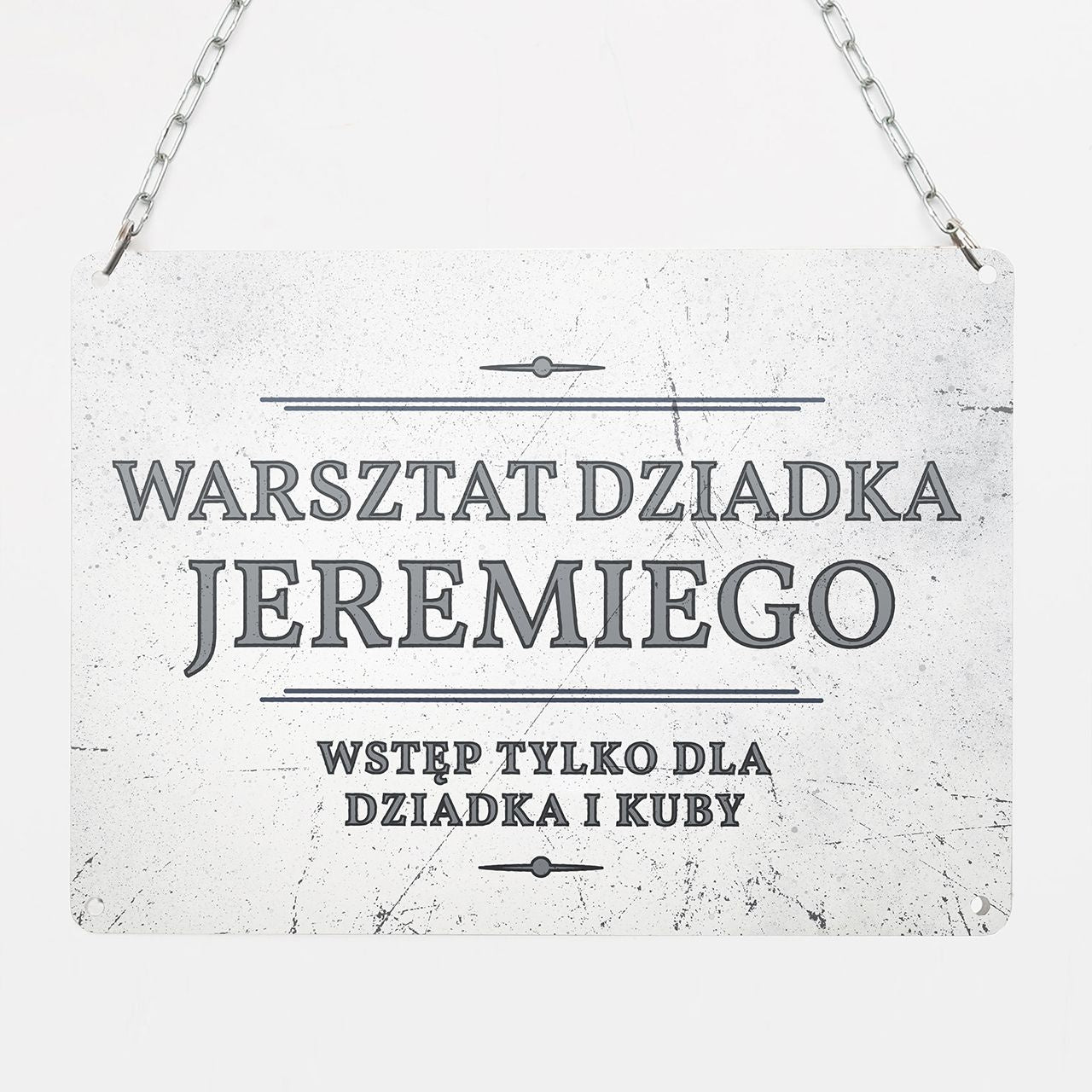 Tabliczka z personalizacją na prezent dla dziadka - warsztat dziadka