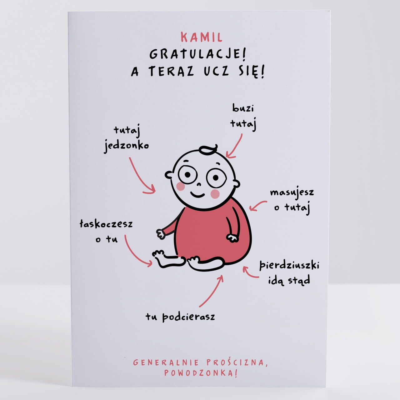 Kartka na narodziny dziecka - upominek dla młodych rodziców prezent na narodziny dziecka personalizowana kartka