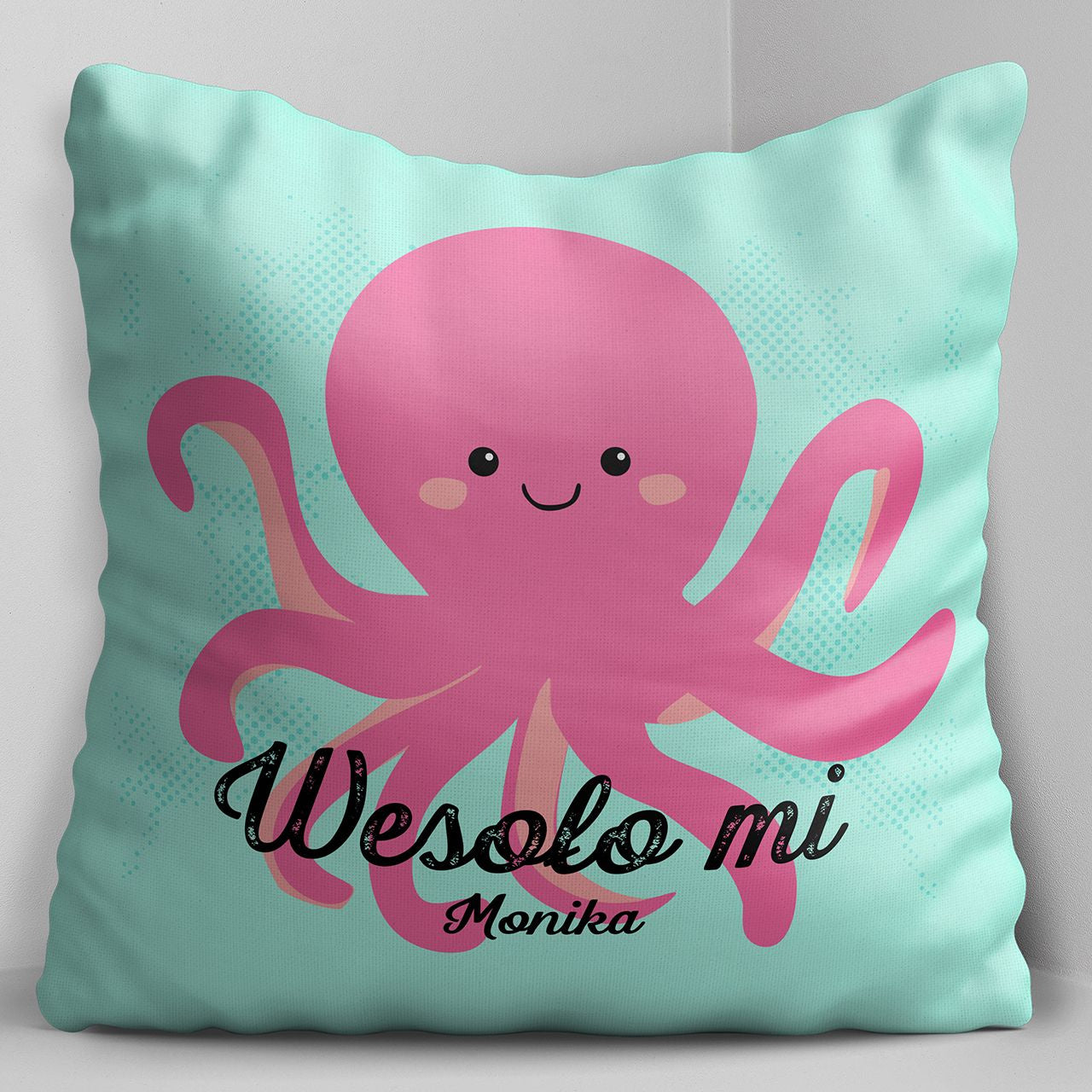 Kolorowa poduszka z ośmiornicą 