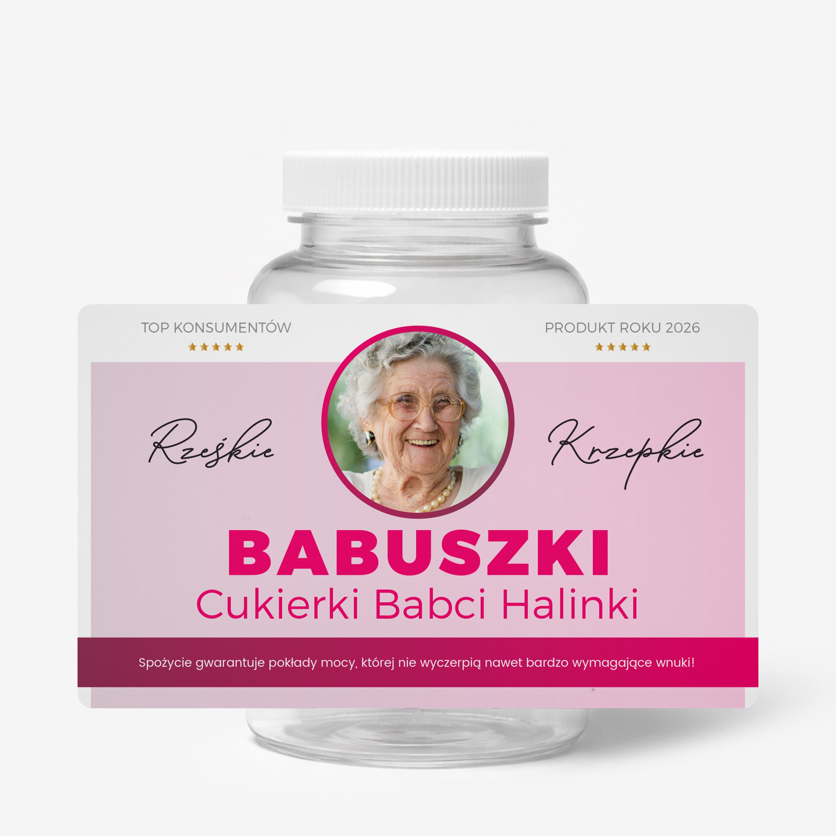 Personalizowany pojemnik na miętówki - śmieszny prezent dla babci