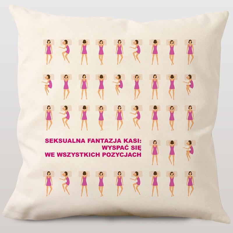 Śmieszna poduszka dla śpiocha personalizowana poduszka prezent dla śpiocha prezent dla domatora