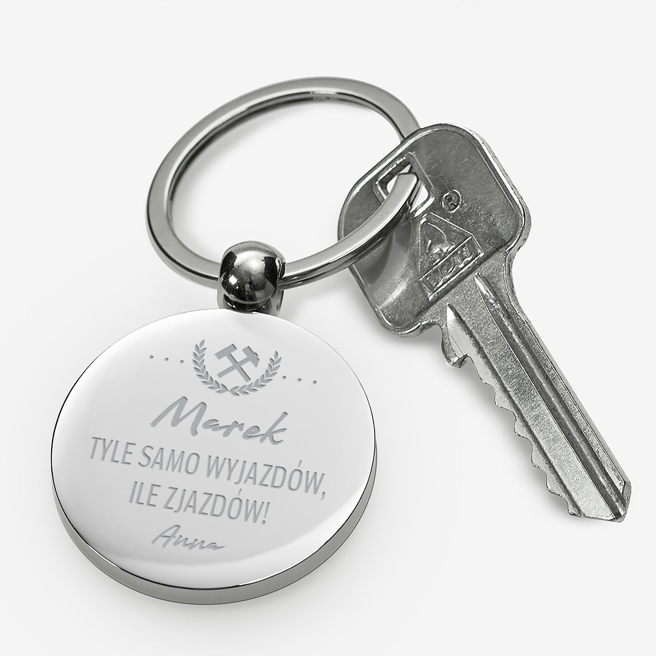 Grawerowany brelok dla górnika upominek dla górnika metalowy brelok dla górnika prezent na Dzień Górnika