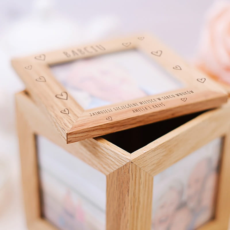 Personalizowana foto kostka - prezent na urodziny dla babci