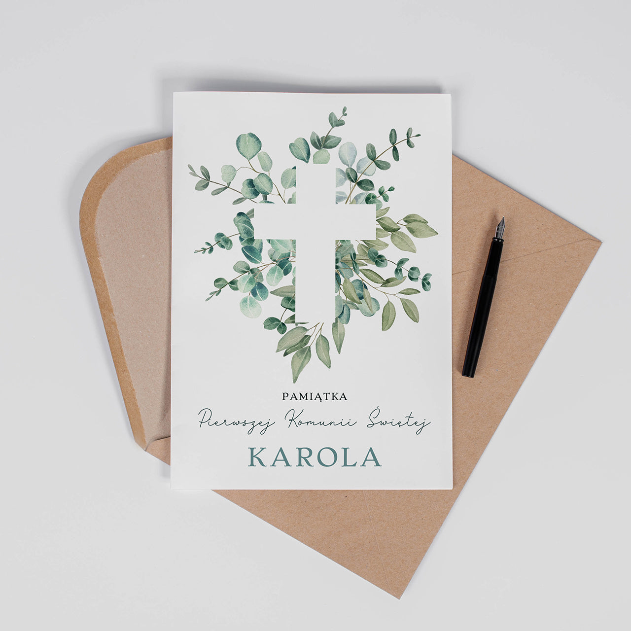 Kartka na Komunię A4 kartka na komunię personalizowana kartka komunijna A4 pamiątka komunijna upominek komunijny