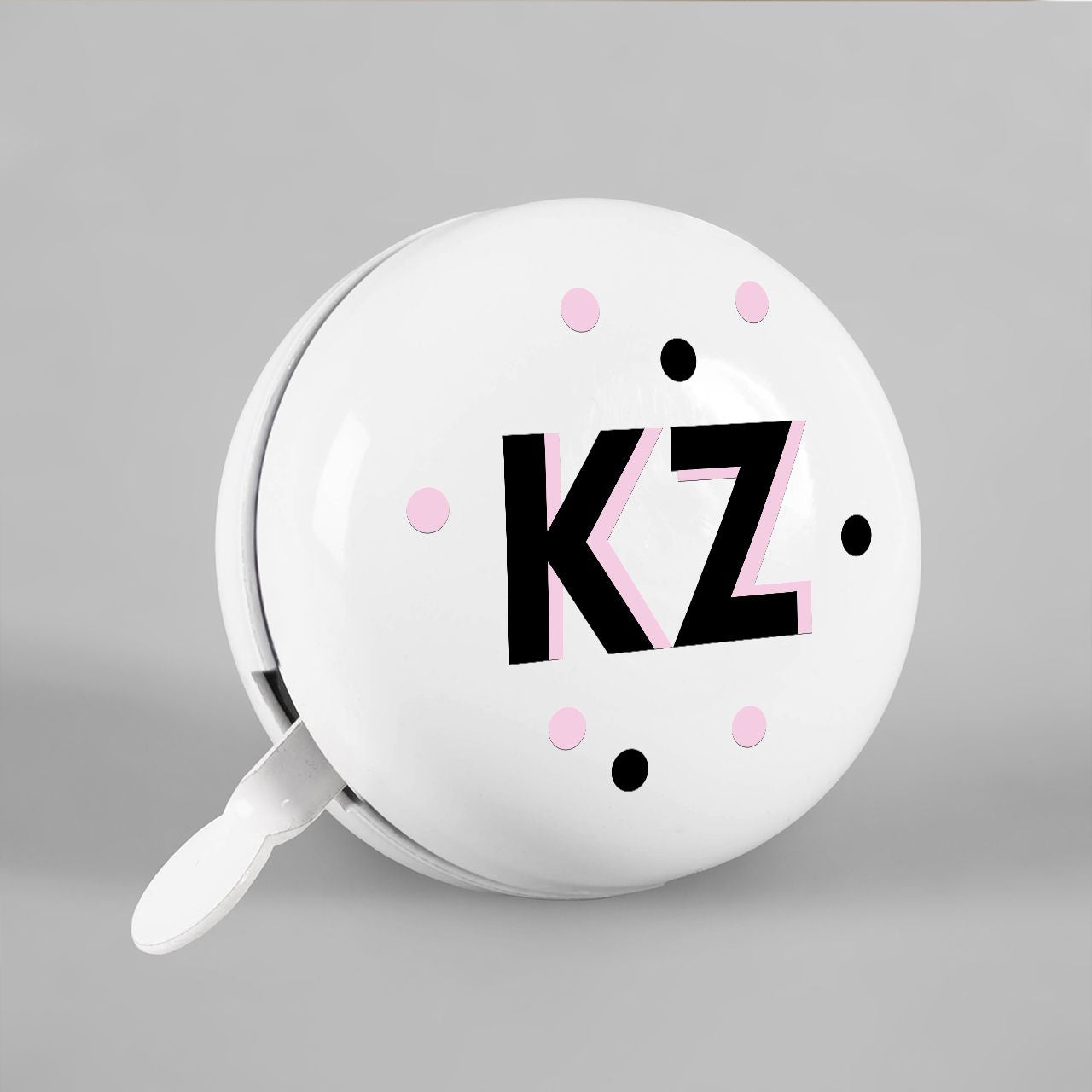 Dzwonek rowerowy z inicjałami