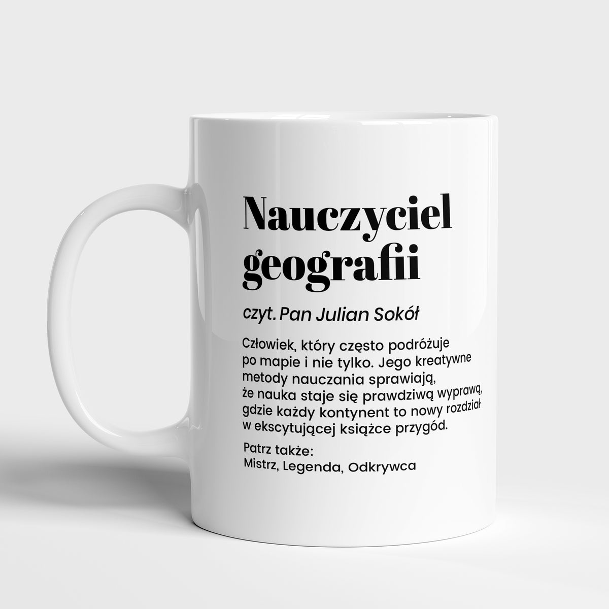 Personalizowany kubek dla nauczyciela geografii - Definicja
