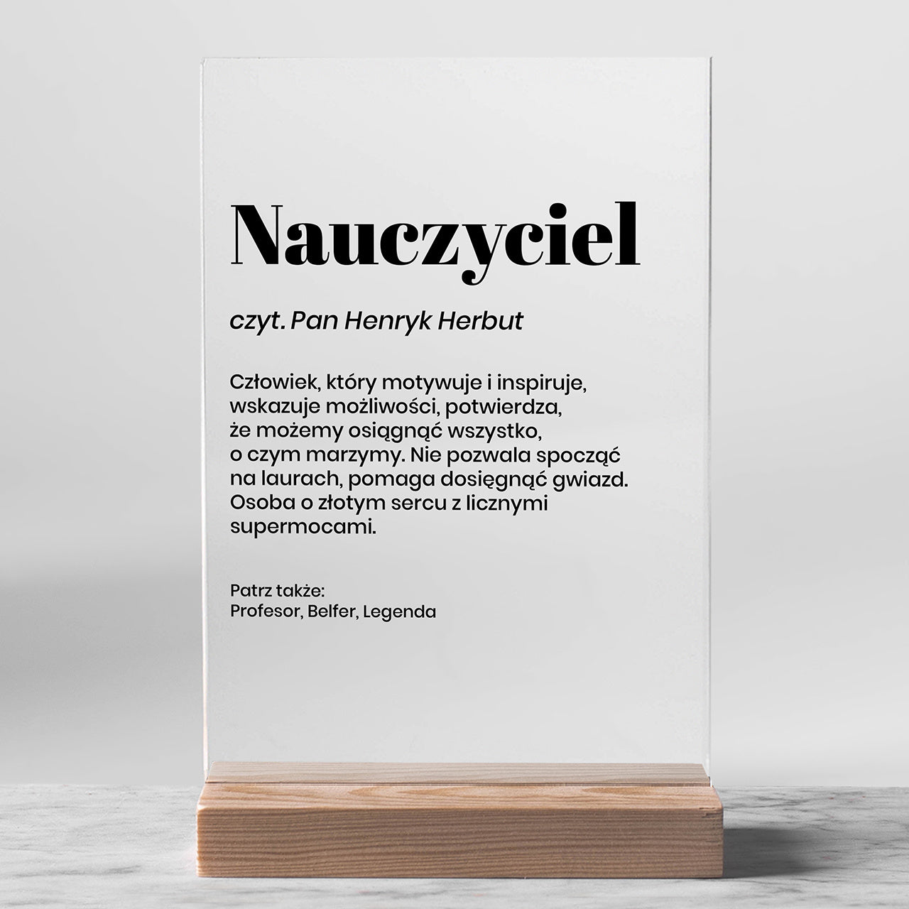 Personalizowana statuetka - prezent na Dzień Nauczyciela