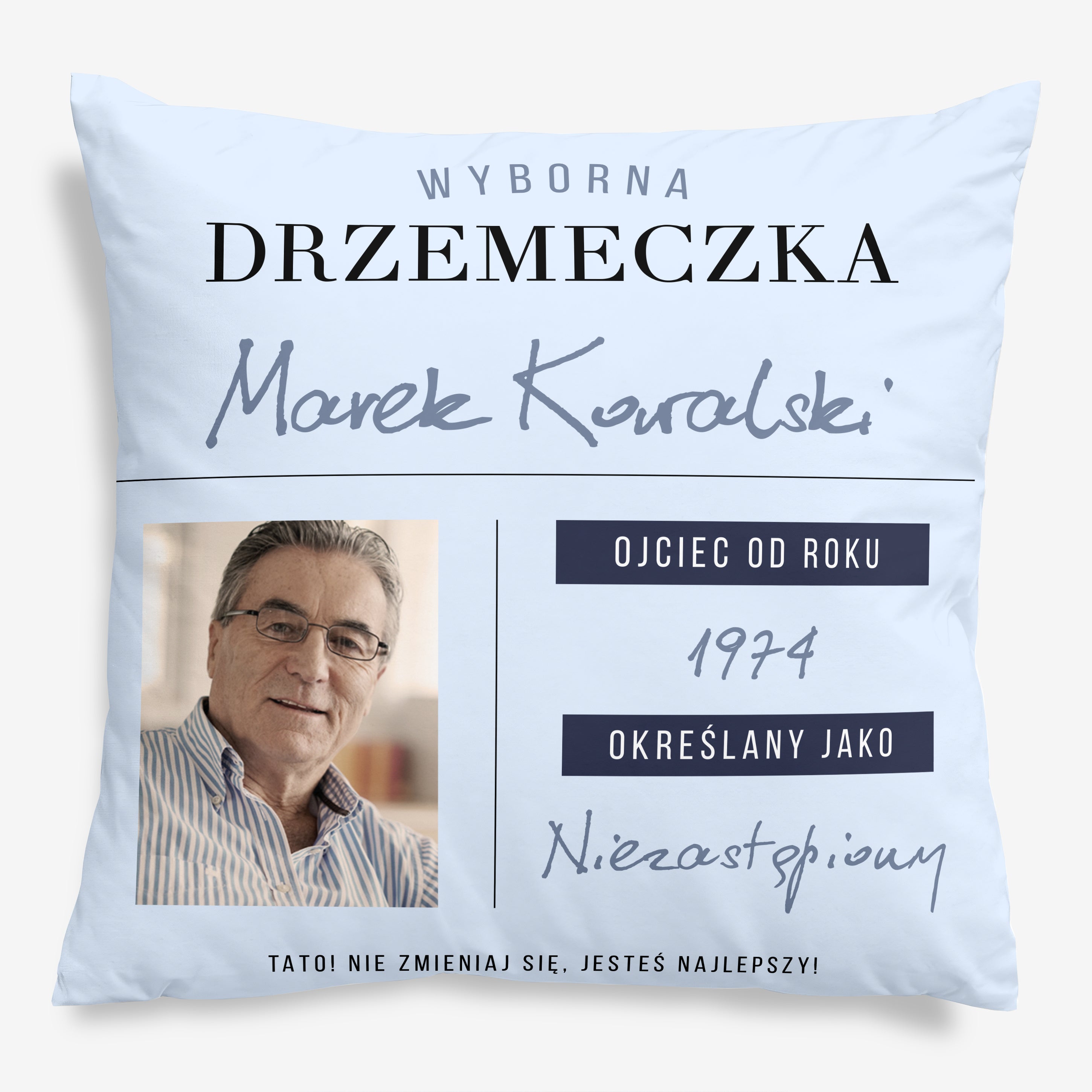 Personalizowana poduszka - prezent na urodziny dla taty 