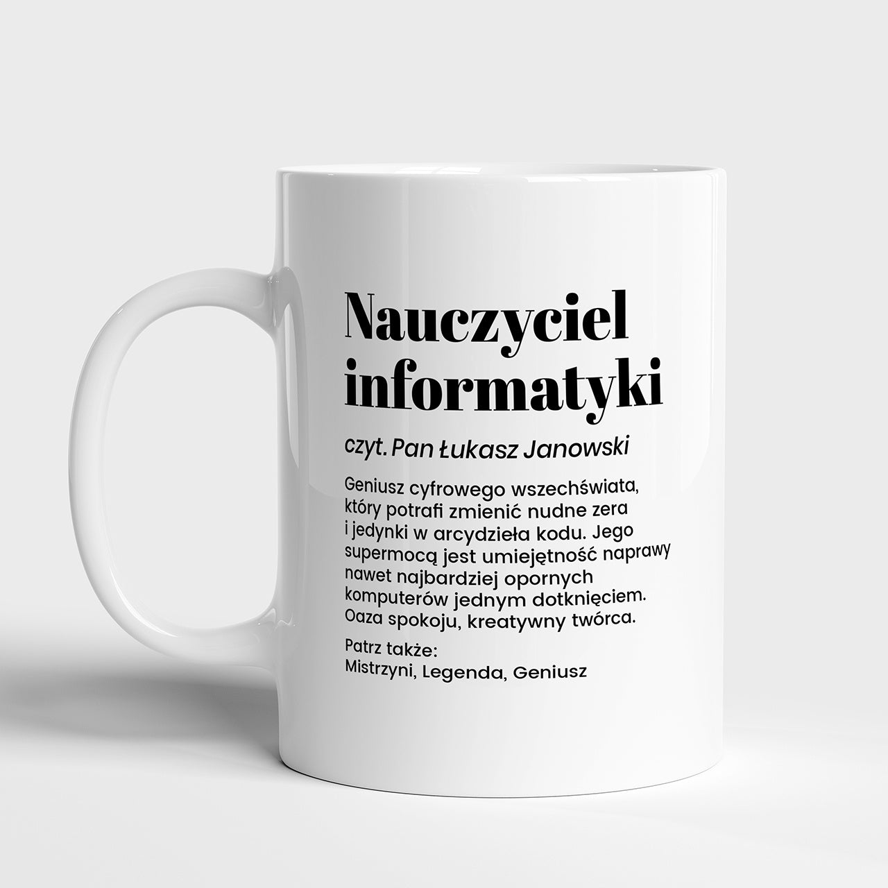 Personalizowany kubek dla nauczyciela informatyki - Definicja