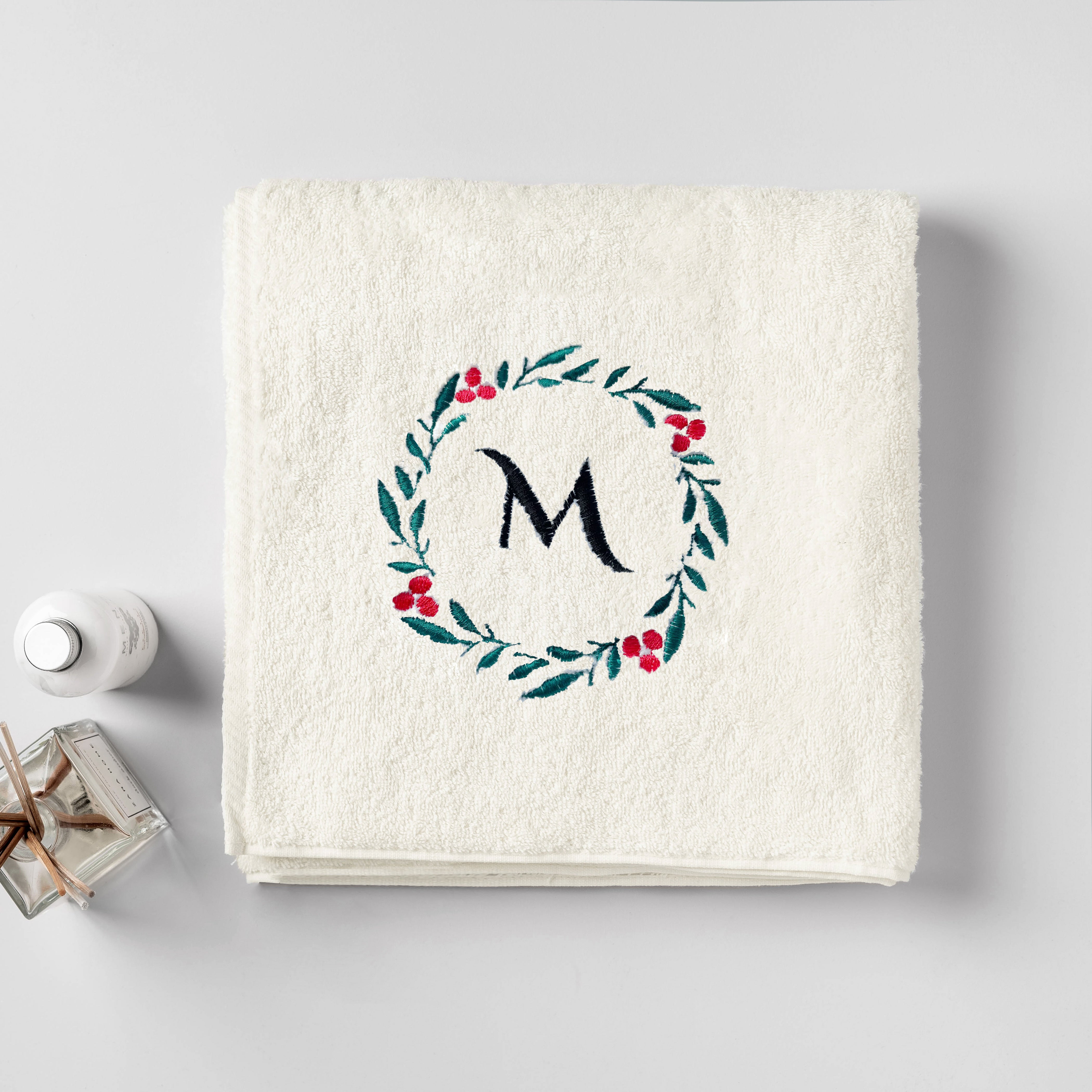 Personalizowany ręcznik świąteczny z monogramem