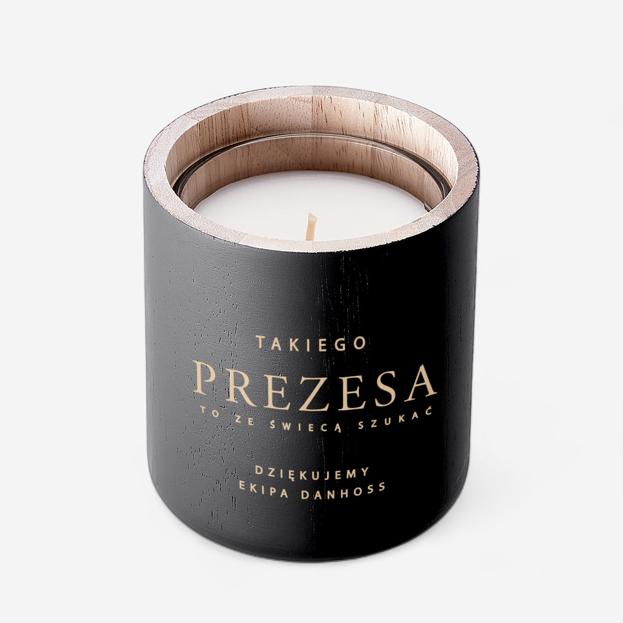 Grawerowana świeca - prezent dla prezesa firmy