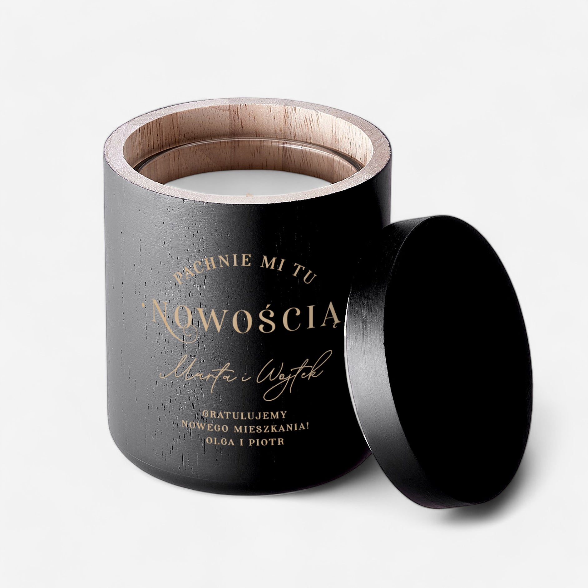 Świeca na parapetówkę - pachnie nowością