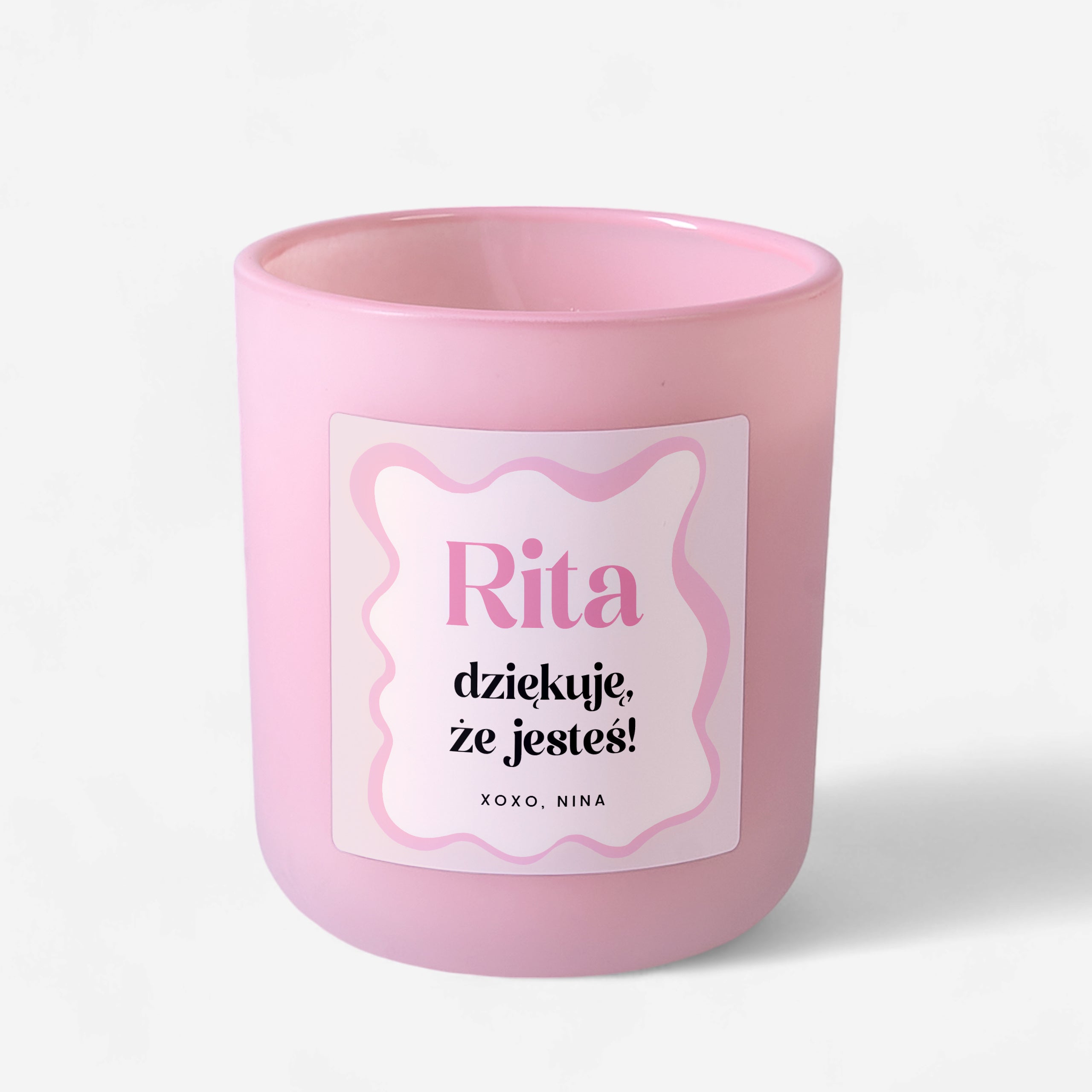 Personalizowana świeczka dla przyjaciółki - podziękowanie