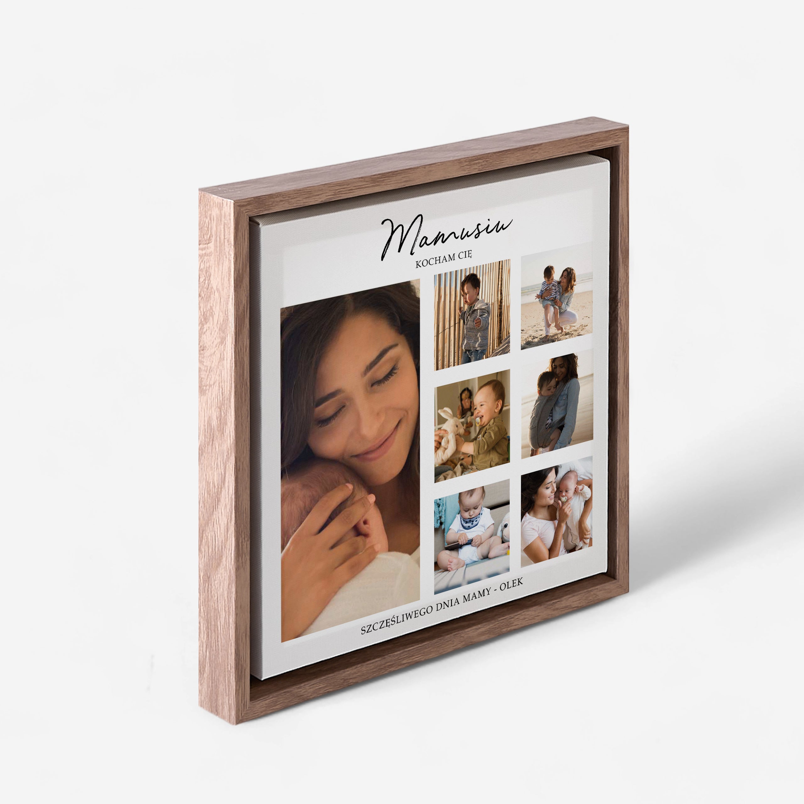 Zdjęcie na płótnie z ramą - personalizowany prezent dla mamy