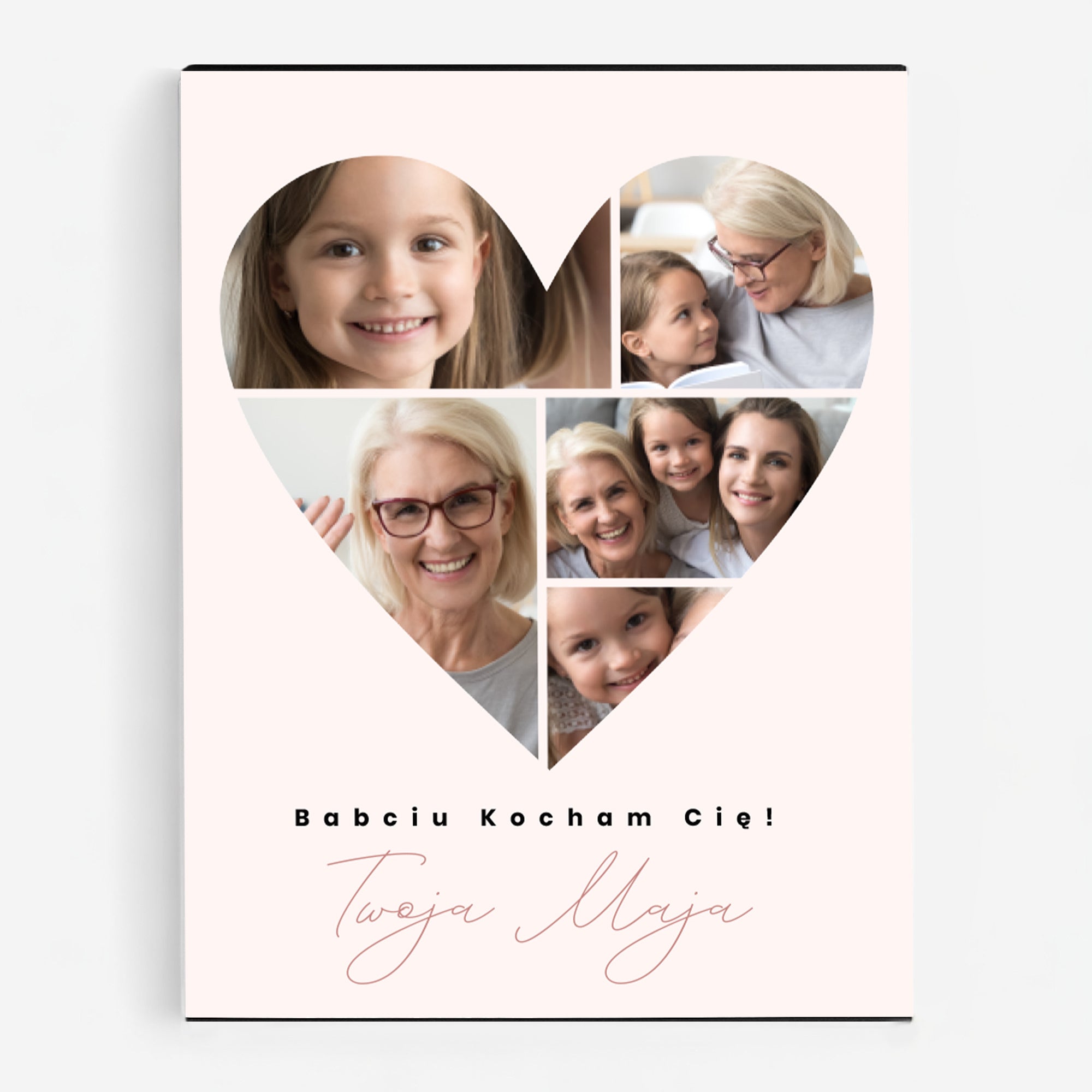 Czekoladki ze zdjęciem dla babci - serce