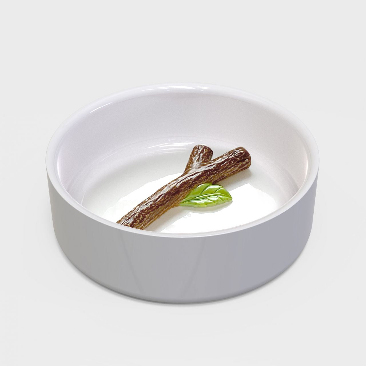 Ceramiczna miska dla psa z patykiem
