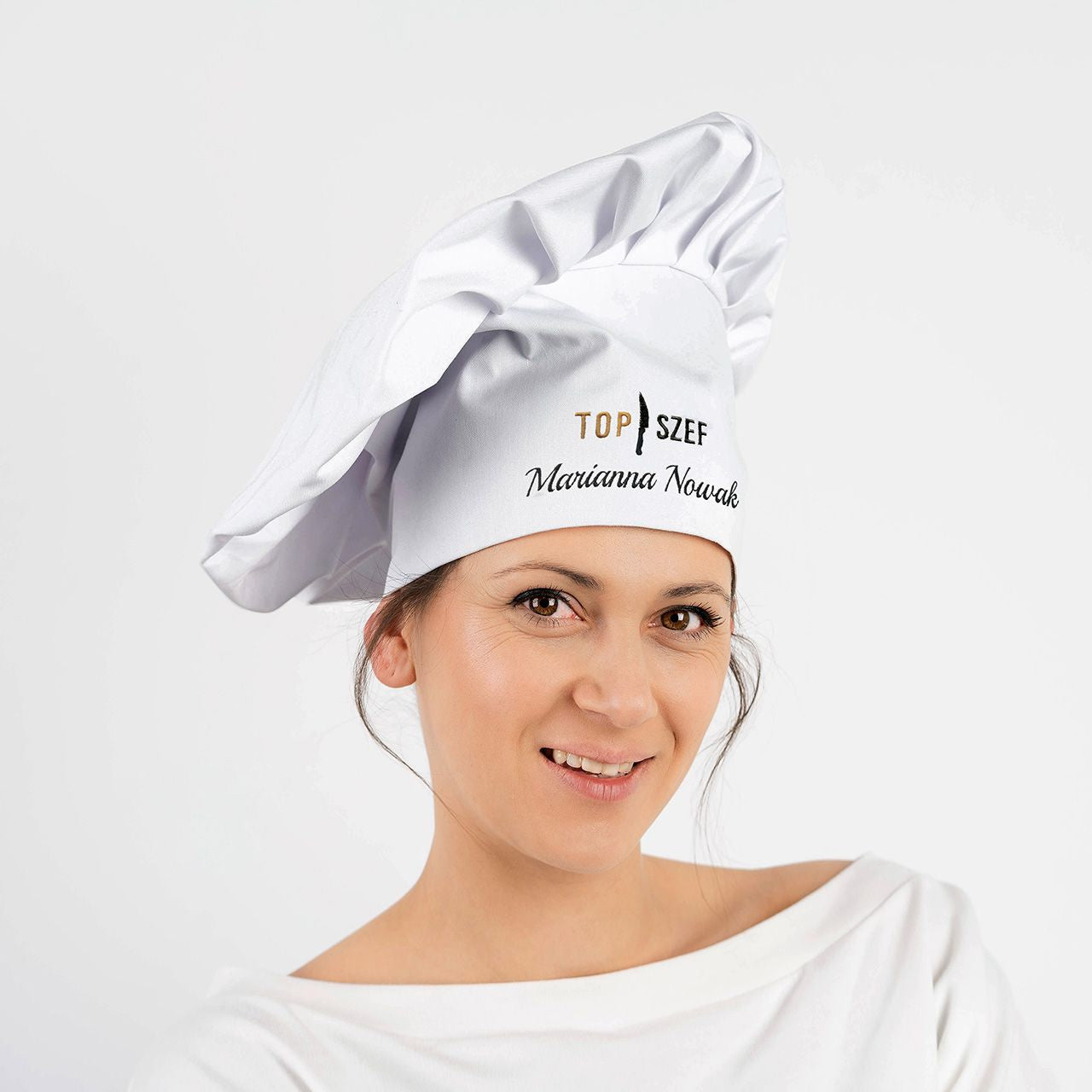 Czapka kucharska dla szefa kuchni - top szef