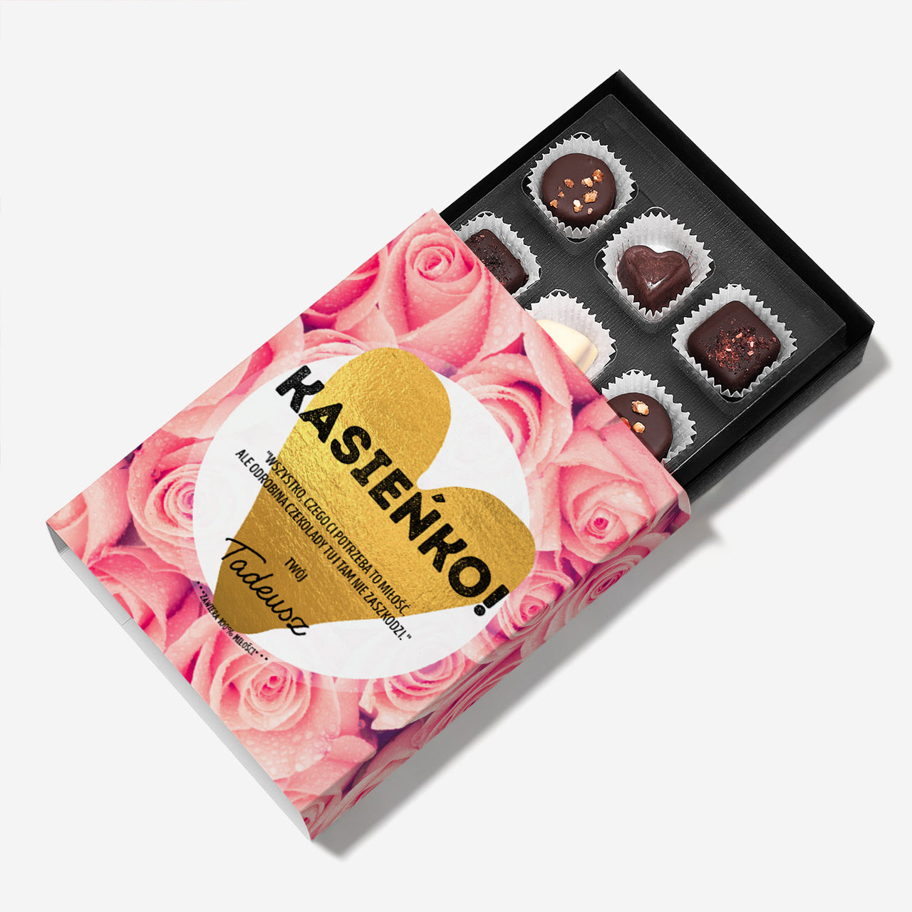 Czekoladki personalizowane dla żony na rocznicę ślubu prezent dla żony personalizowane praliny