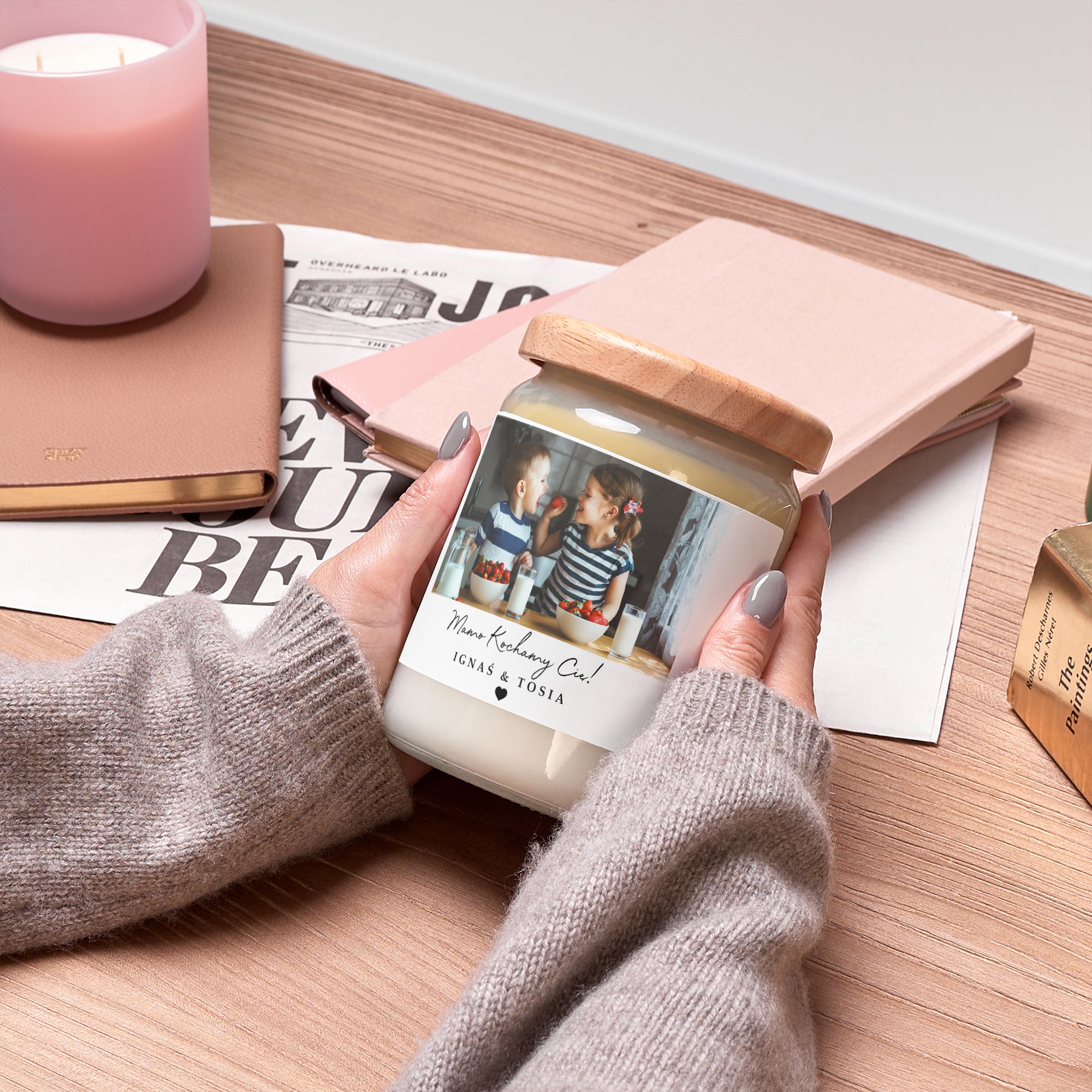 Świeczka na prezent dla mamy - personalizowany prezent ze zdjęciem