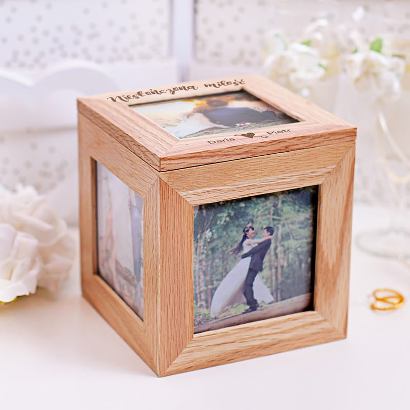 Szkatułka drewniana - upominek na rocznicę