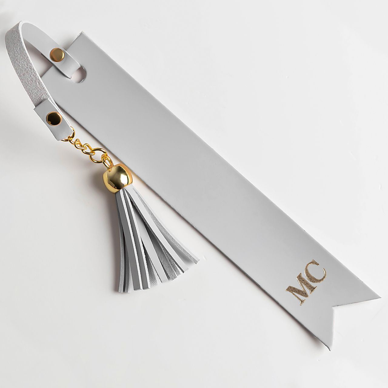 Personalizowana zakładka do książek ze skóry naturalnej - Inicjały