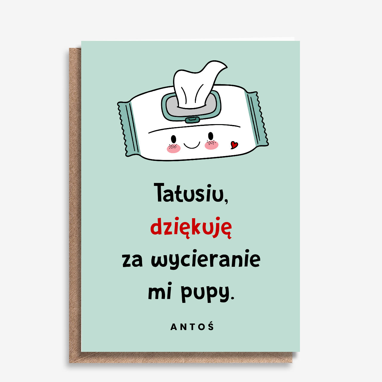 Śmieszna kartka personalizowana dla młodego taty