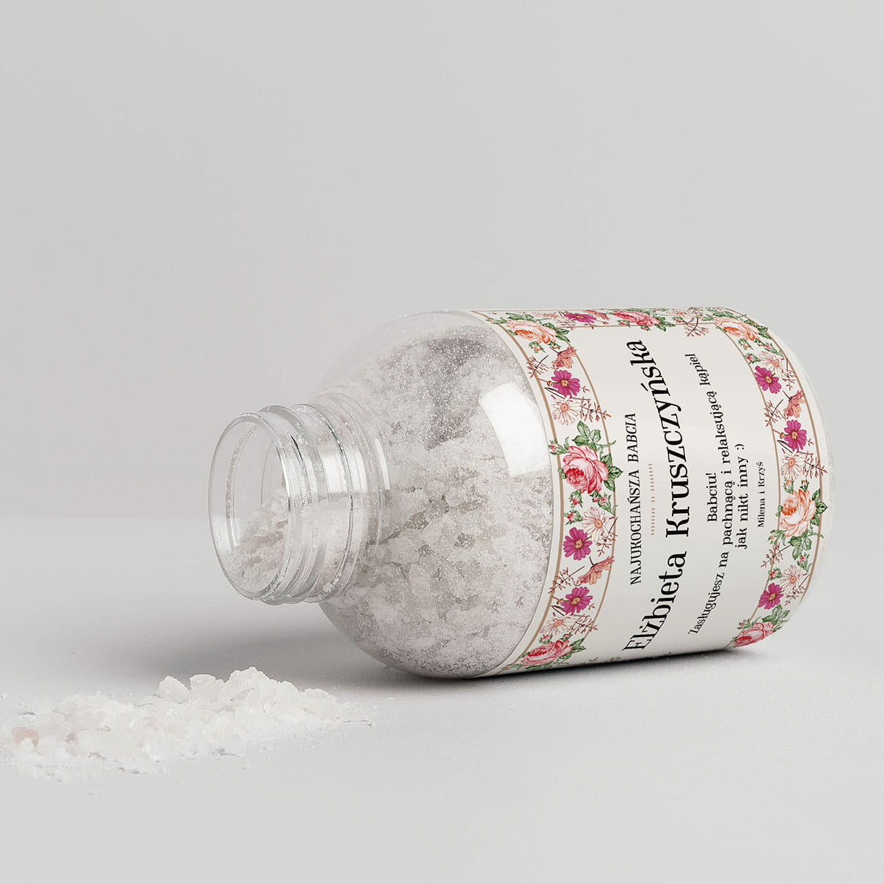 Personalizowana sól do kąpieli - upominek dla babci upominek na dzień babci sól kąpielowa gadżet dla babci