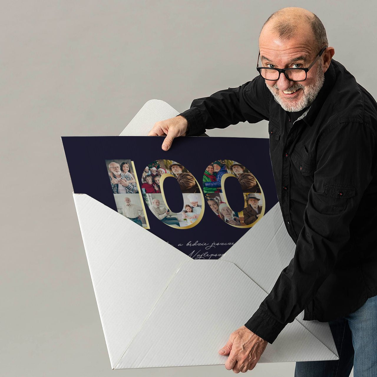 Duża kartka XXL - prezent na 100 urodziny dziadka