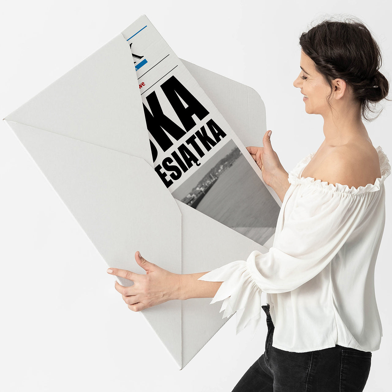 Duża kartka - okładka gazety - prezent na 50 dla kobiety personalizowana kartka urodzinowa kartka na 50 urodziny