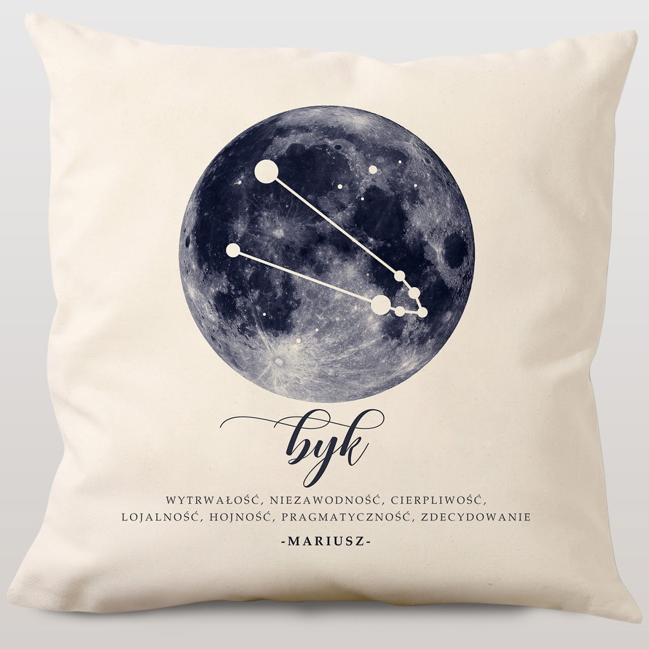 Poduszka ze znakiem zodiaku - byk prezent dla byka poduszka z nadrukiem Byk astrologiczny prezent dla niej