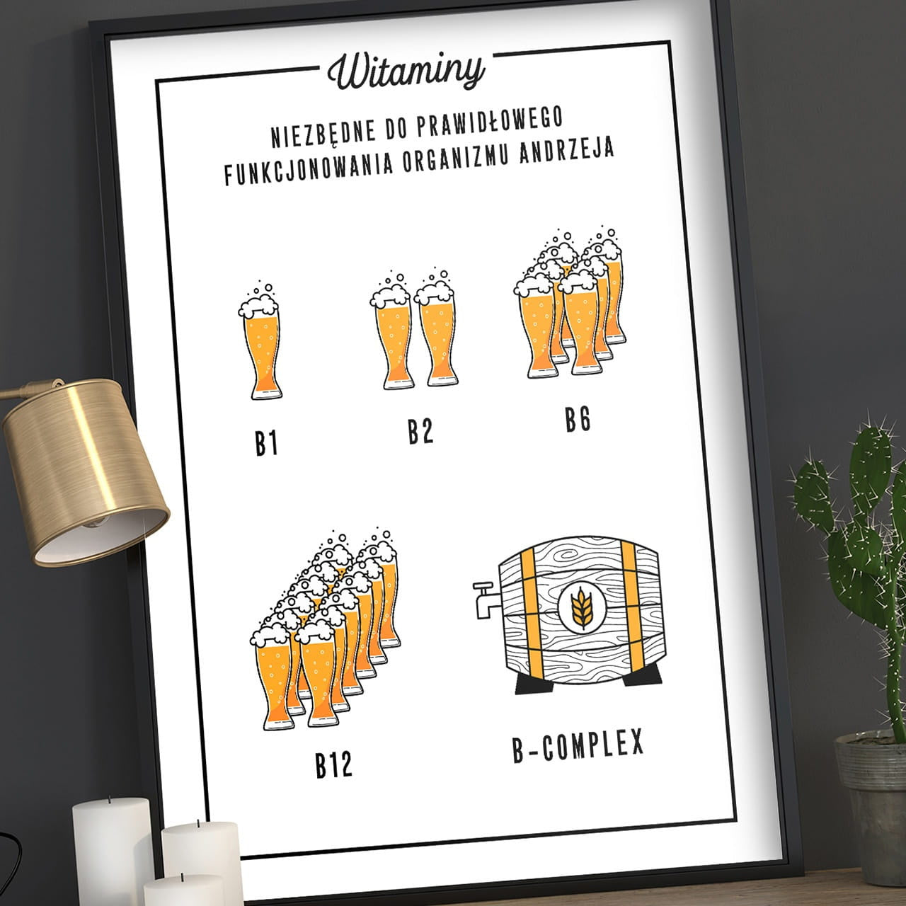 Personalizowany plakat - prezent dla piwosza plakat personalizowany prezent dla miłośnika piwa