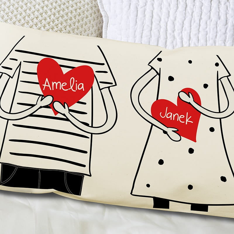 Poduszka dla pary na rocznicę związku - personalizowana poduszka prezent na rocznice
