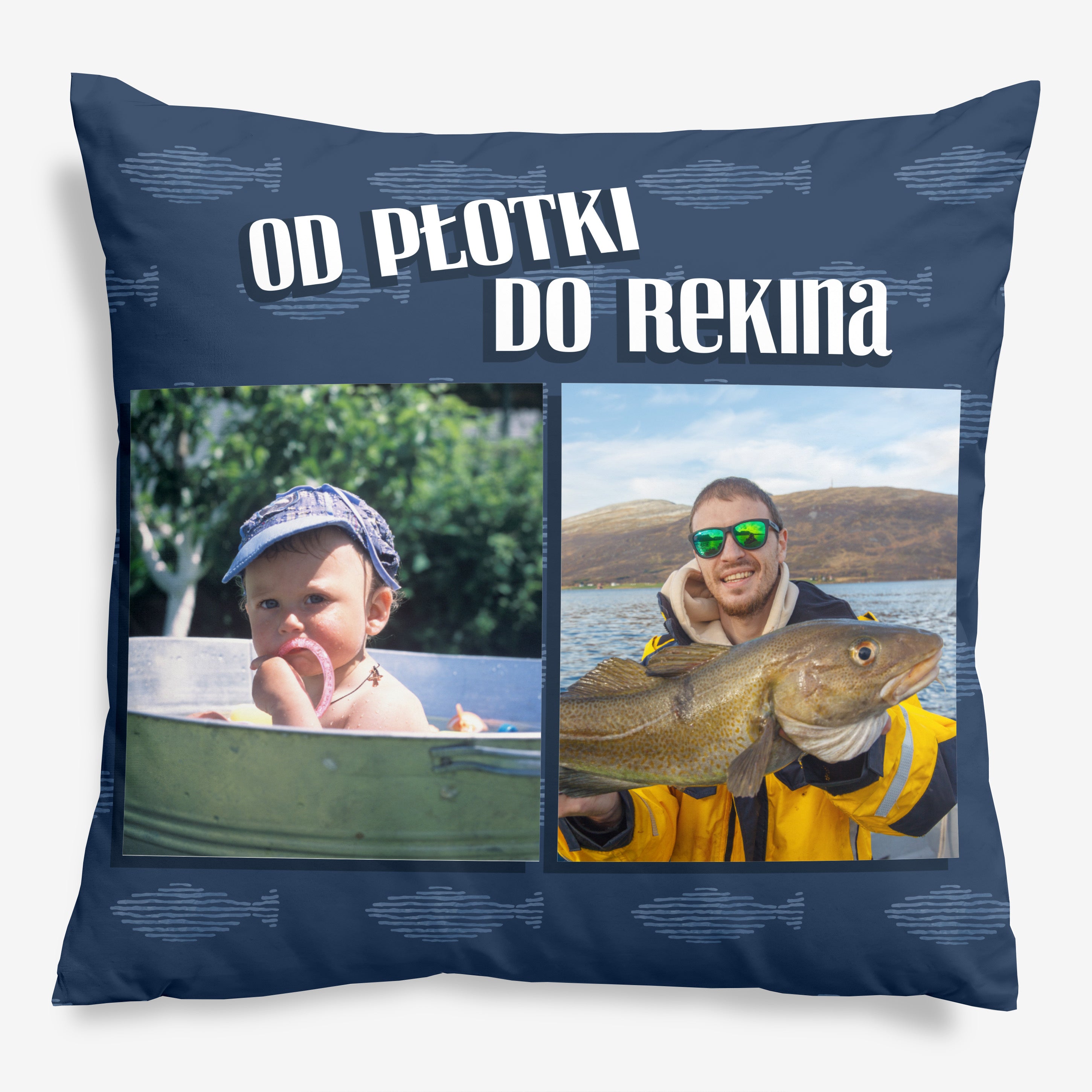 Personalizowana poduszka ze zdjęciem - prezent dla wędkarza