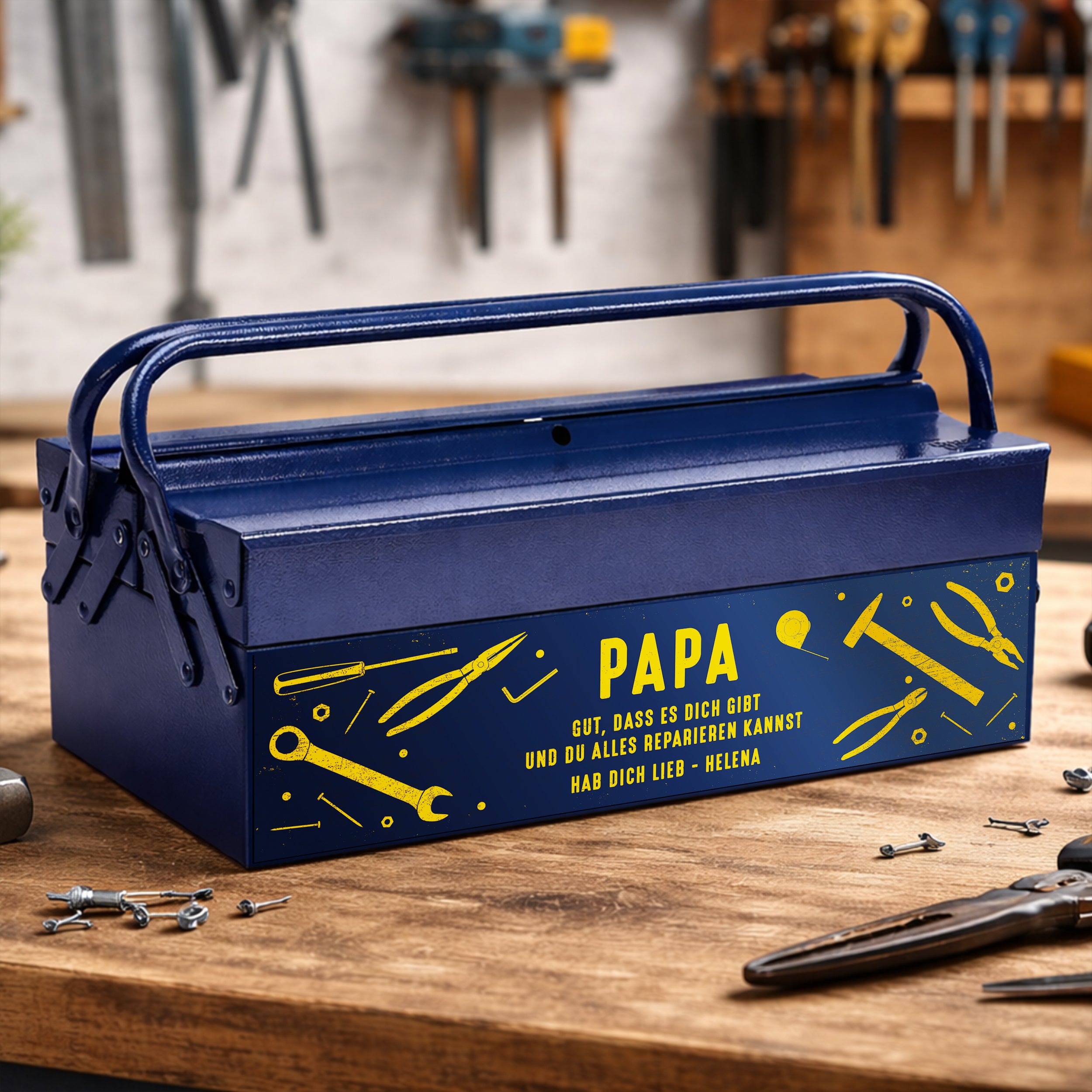 Personalisierte Werkzeugkiste – Geschenk für Papa