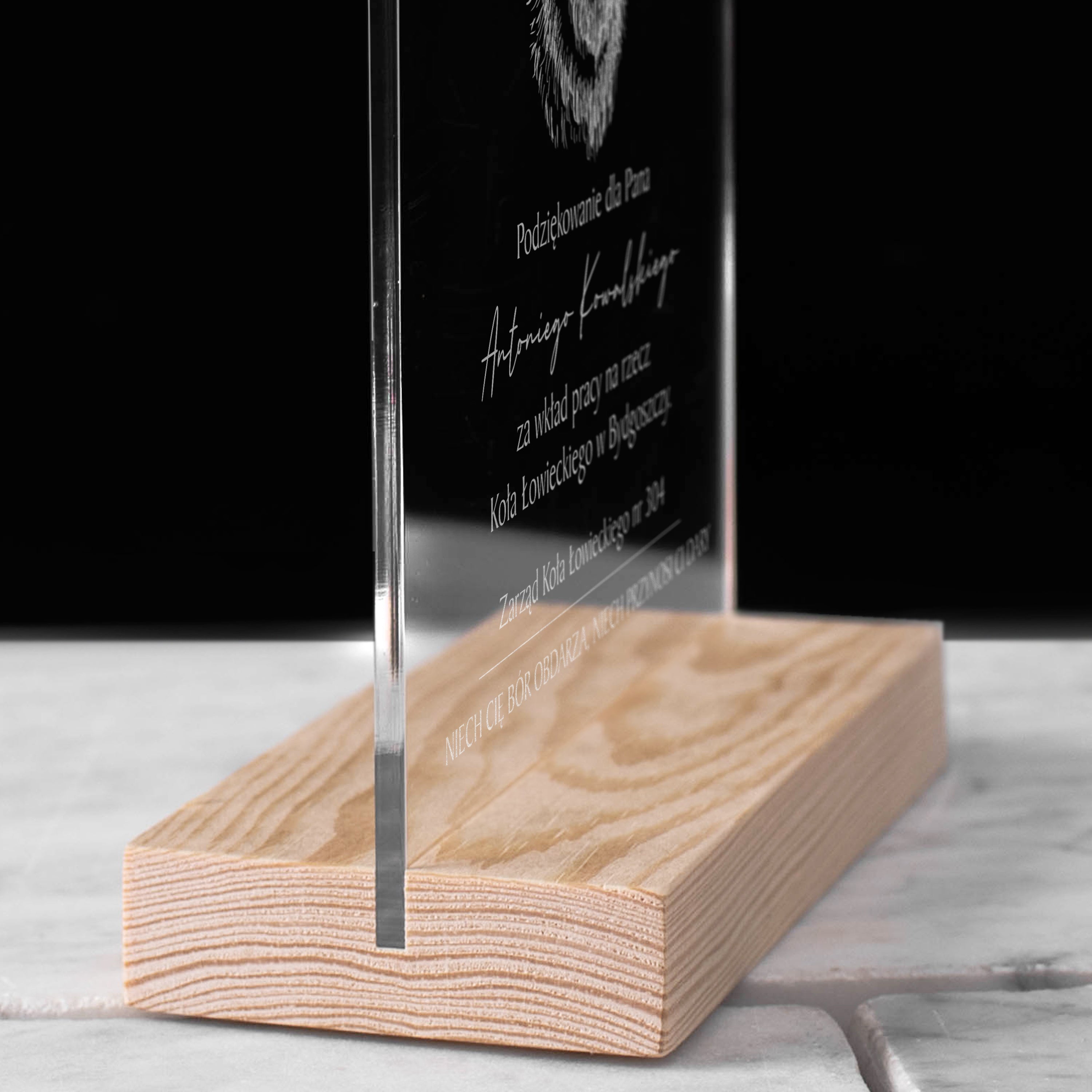 Podziękowania dla myśliwego - statuetka personalziowana
