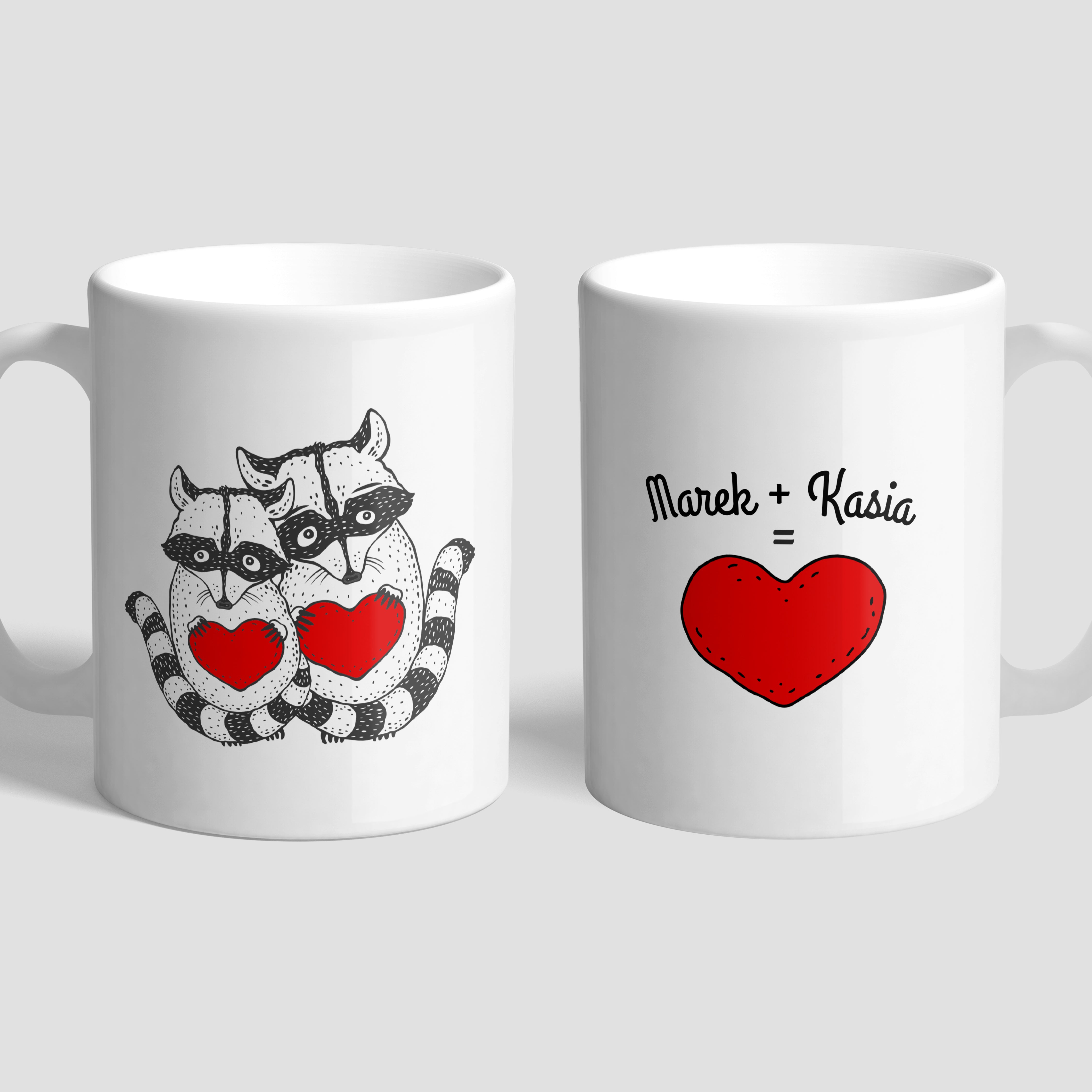 Kubek walentynkowy - Zakochane Zwierzaki prezent na walentynki prezent walentynkowy kubek na walentynki
